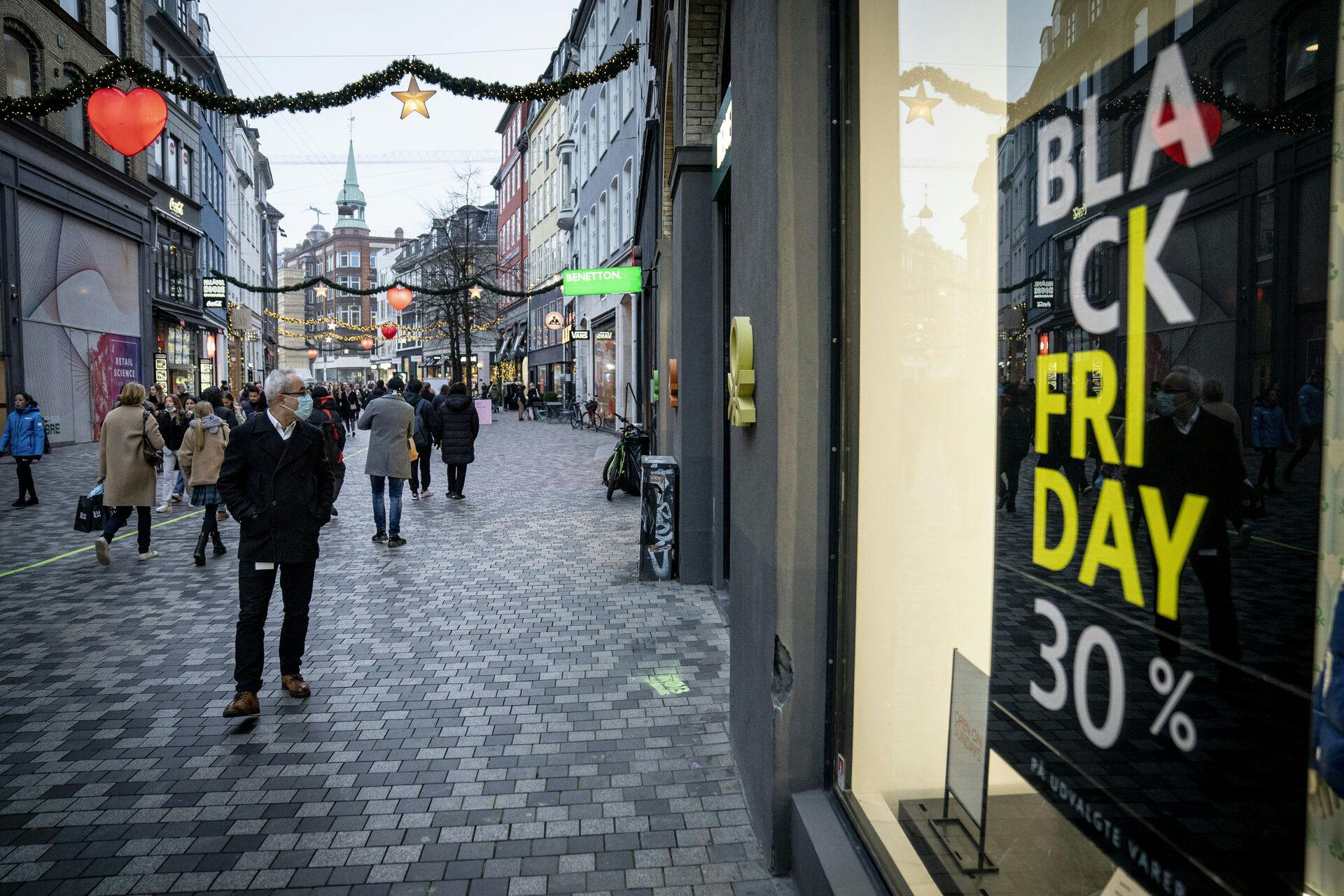 Black Friday på Strøget i København, fredag den 27. november 2020.. (Foto: Mads Claus Rasmussen/Ritzau Scanpix)