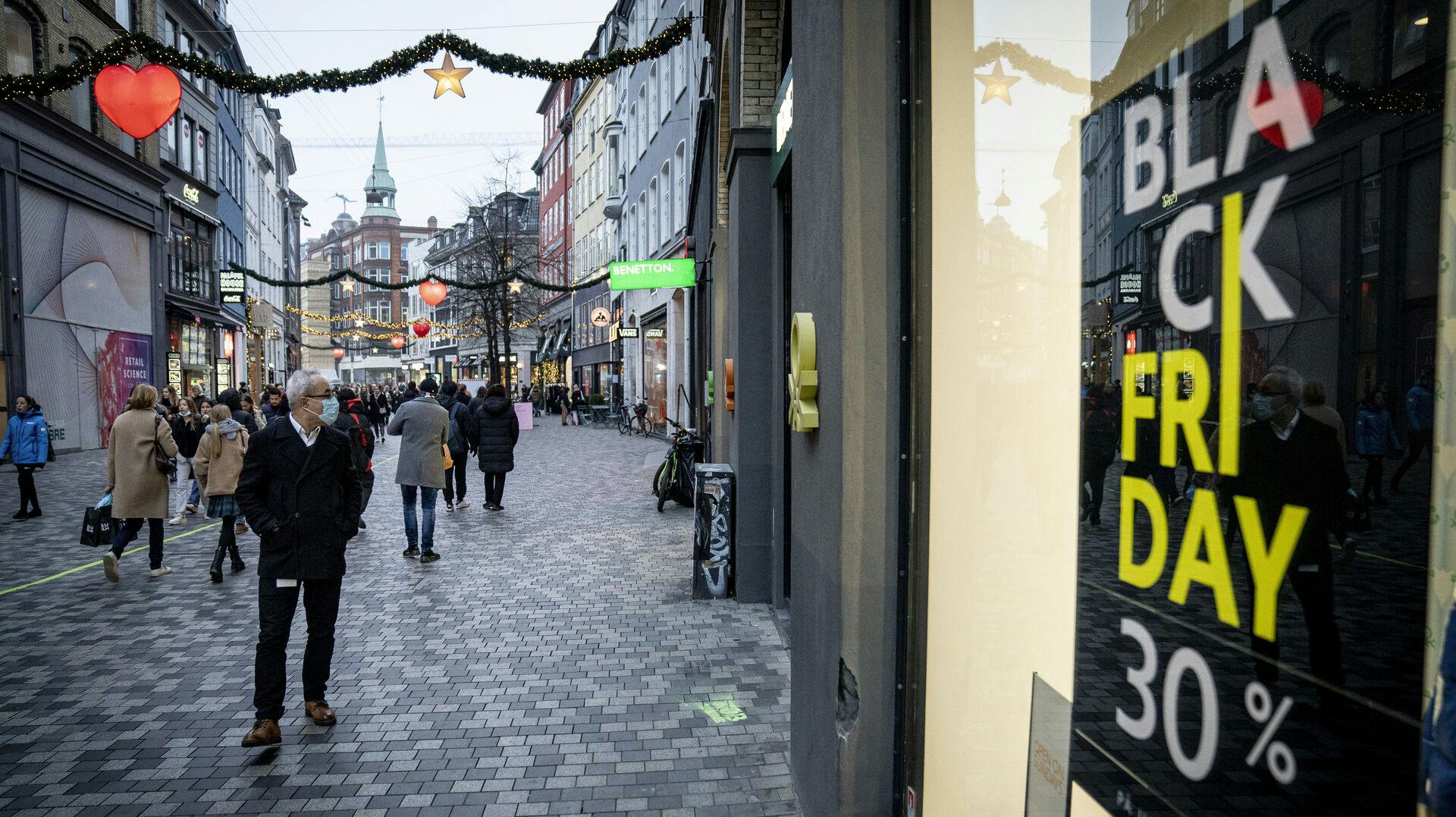 Black Friday på Strøget i København, fredag den 27. november 2020. (Foto: Mads Claus Rasmussen/Ritzau Scanpix)