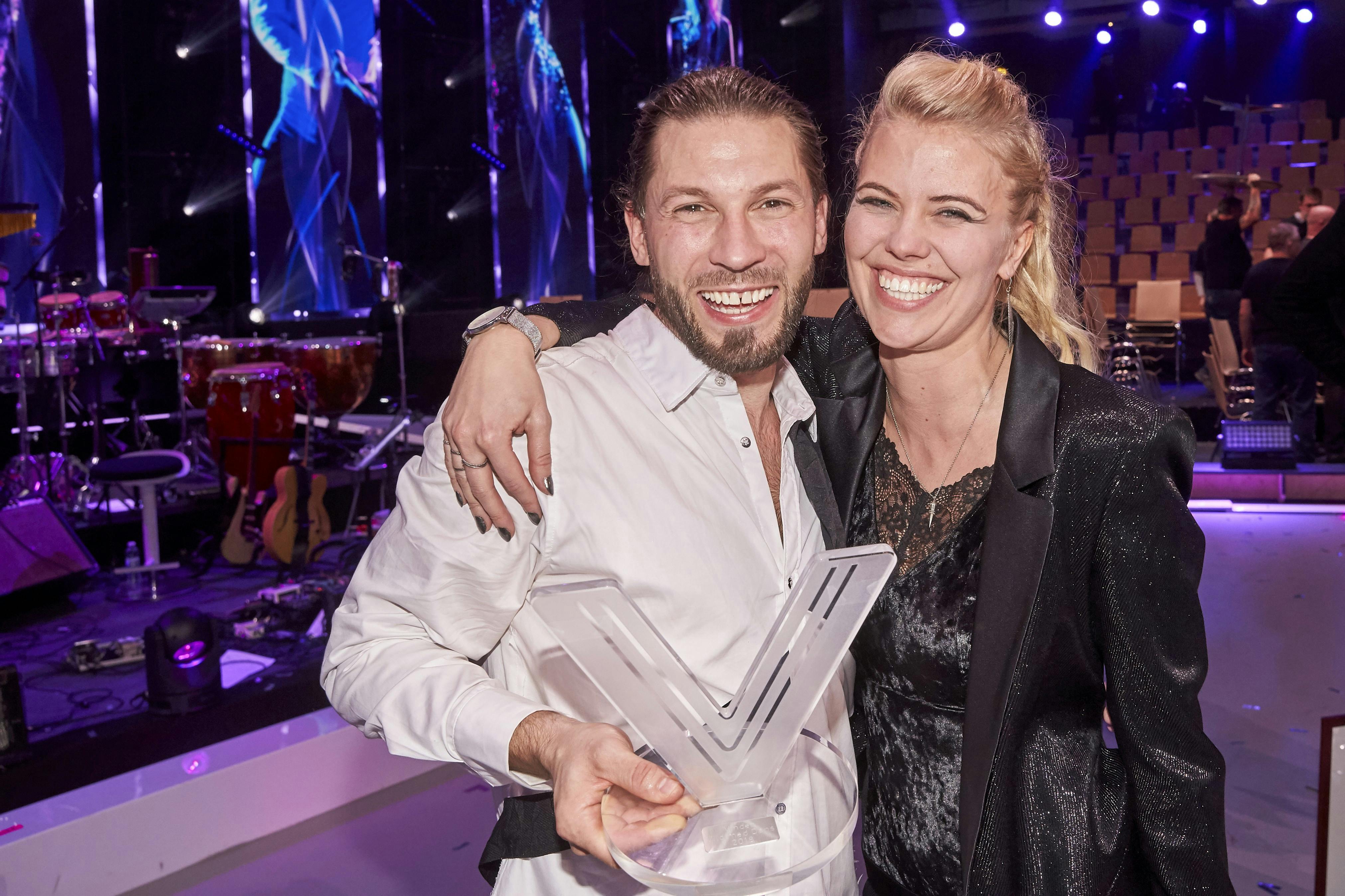 Begivenhed: Finalen i Vild med dans 2018. finale i Horsens. Anna Stokholm, Simon StenspilSted: Jyske Bank Boxen, Herning Kongrescenterjour: Sara, Nicklas og Nikolaj.dato: 20181123foto: Thomas Laursen