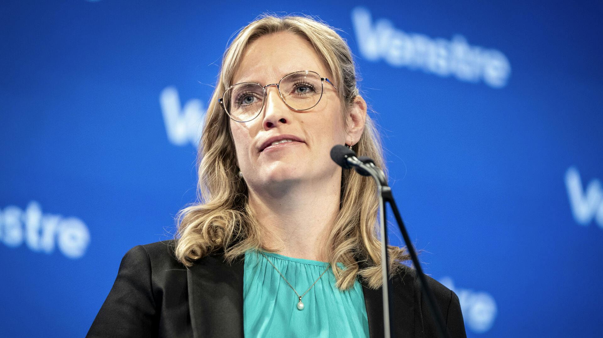 Stephanie Lose taler i forbindelse med at Venstre holder Landsmøde i Herning Kongrescenter, lørdag den 18. november 2023.. (Foto: Mads Claus Rasmussen/Ritzau Scanpix)