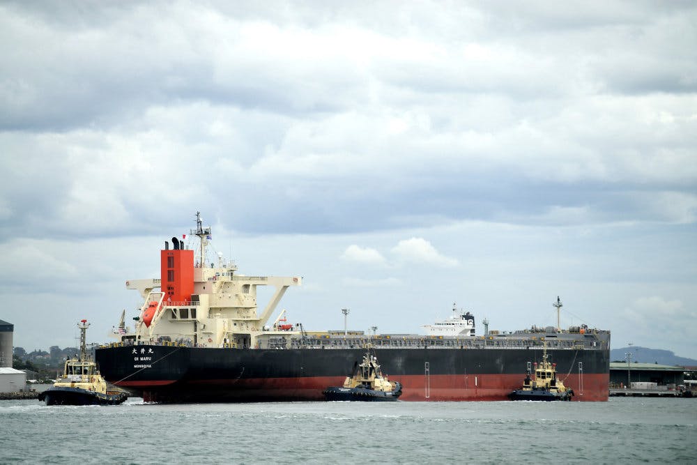 Demonstrationen fandt sted på havnen i byen Newcastle, som ligger nord for Sydney på den australske østkyst. (Arkivfoto).