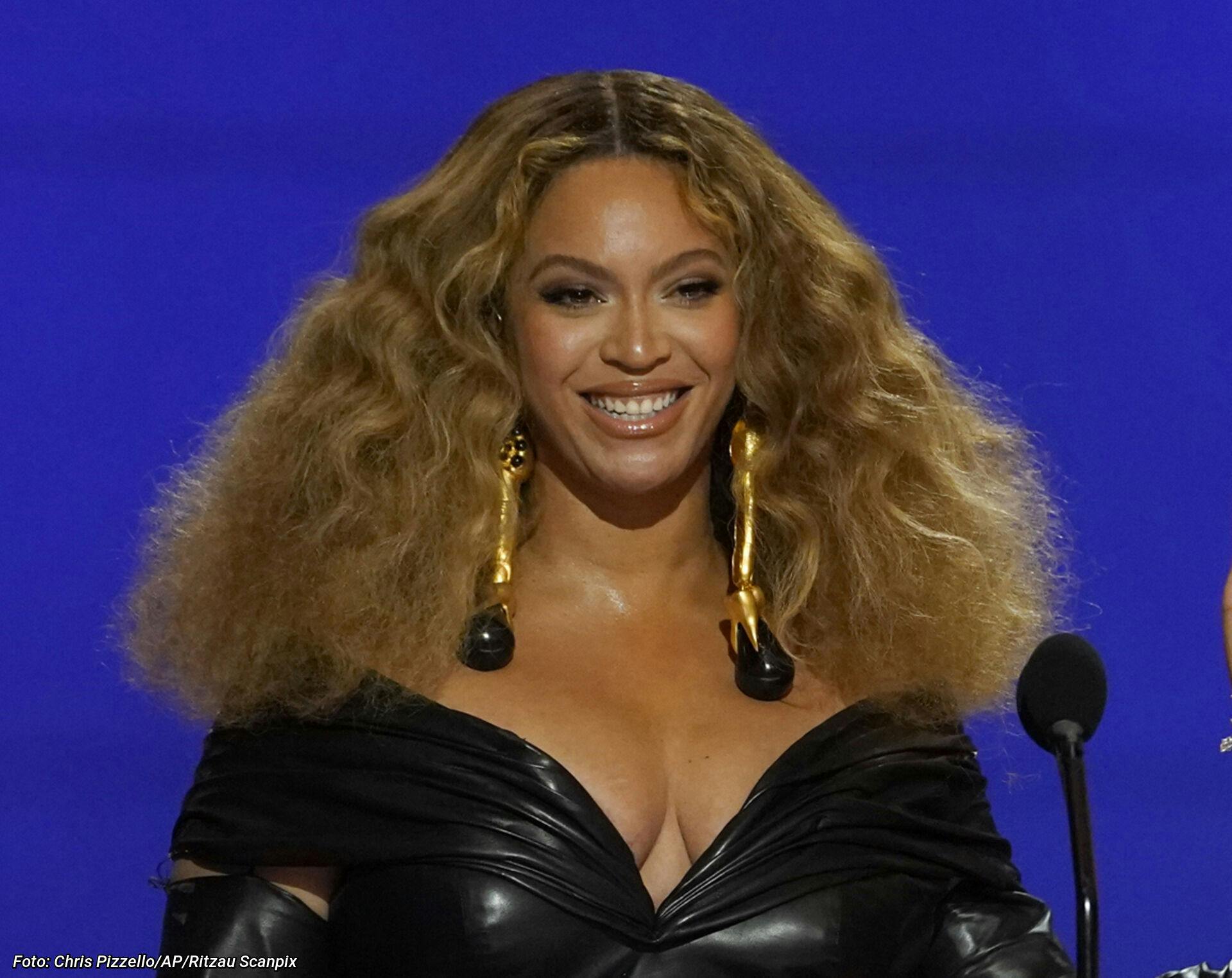 FILE - Beyoncé appears at the 63rd annual Grammy Awards in Los Angeles on March 14, 2021. (AP Photo/Chris Pizzello, File)