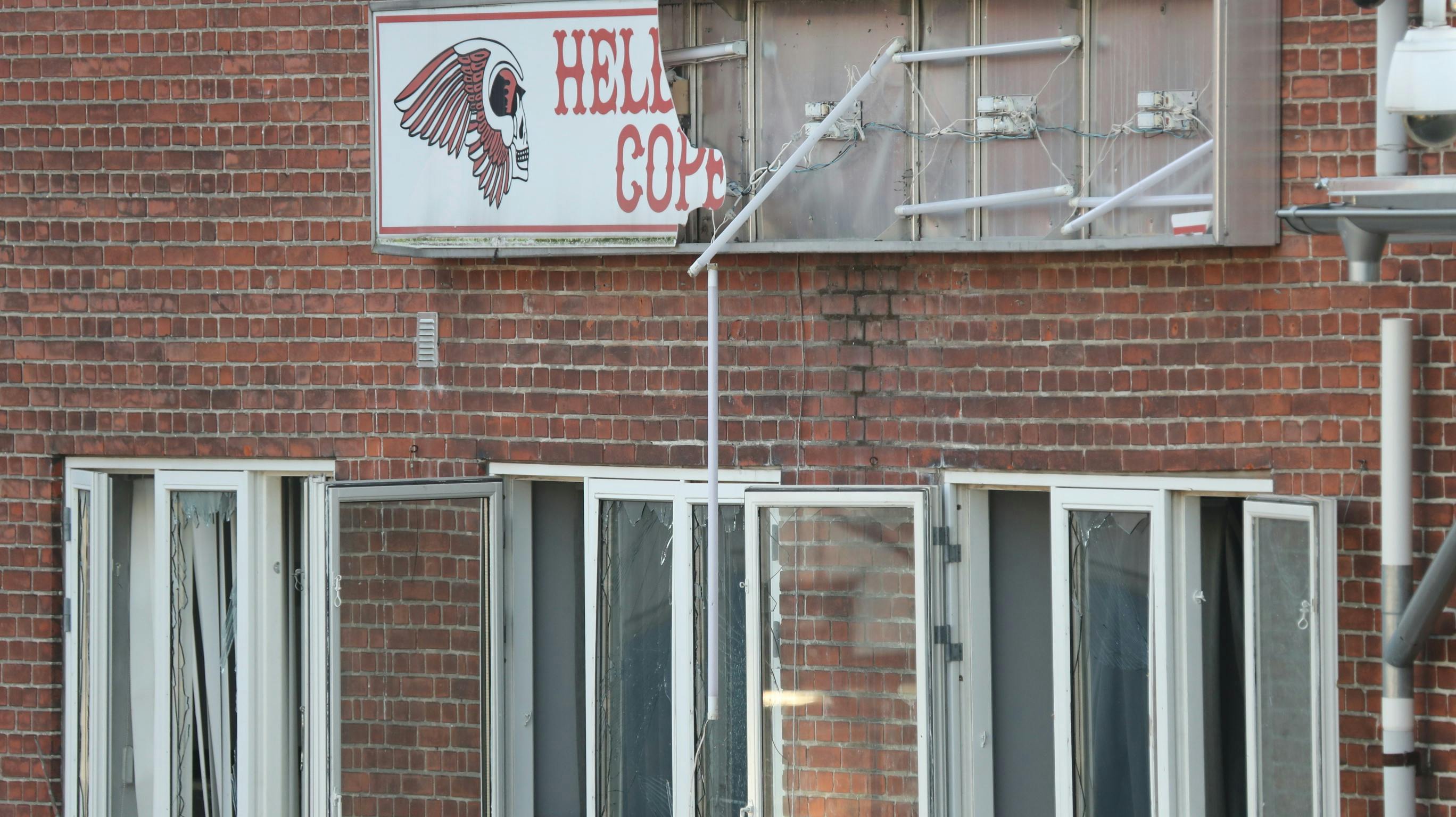 Hells Angels klubhus på Svanevej blev 9. september udsat for et bombeangreb.