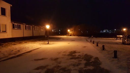 Her er der faldet sne i Hirtshals. 