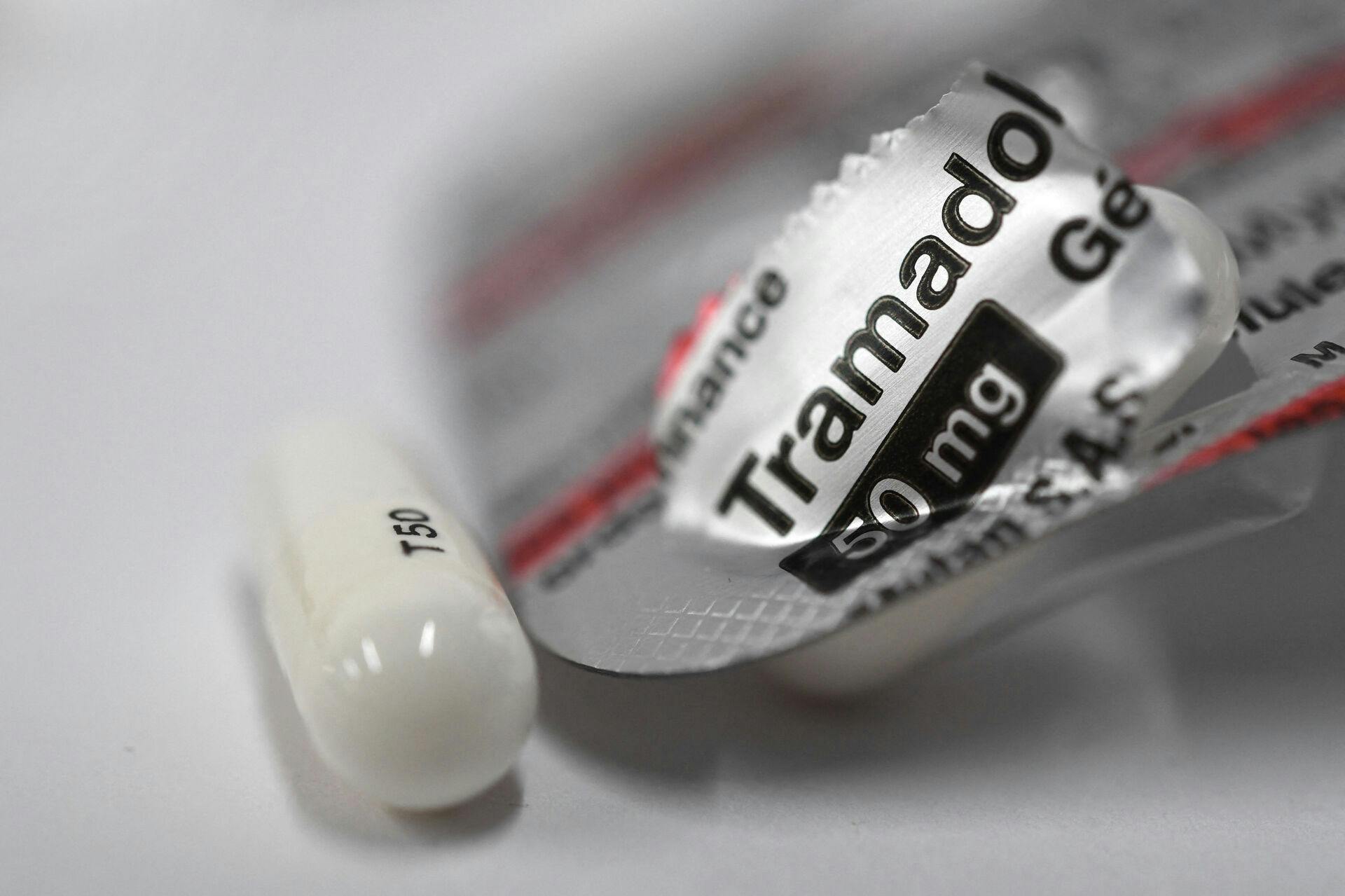 A photo shows a pill of the painkiller Tramadol on January 17, 2020 in Quimper, western France.  Fred TANNEAU / AFP