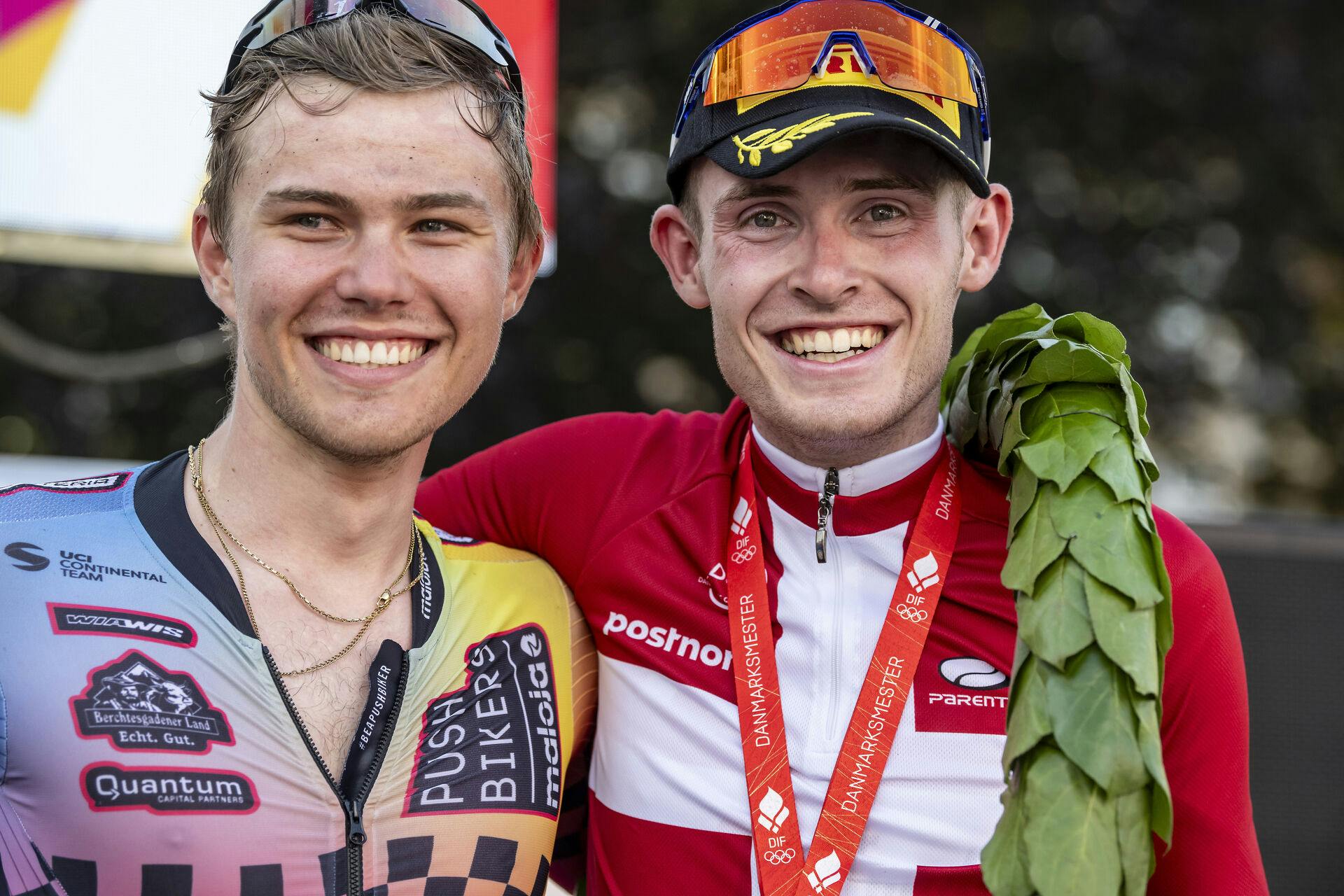 DM i landevejscykling, mænd. 211 km Linjeløb. Mattias Skjelmose er Dansk mester 2023. Aalborg, Søndag den 25. juni 2023.