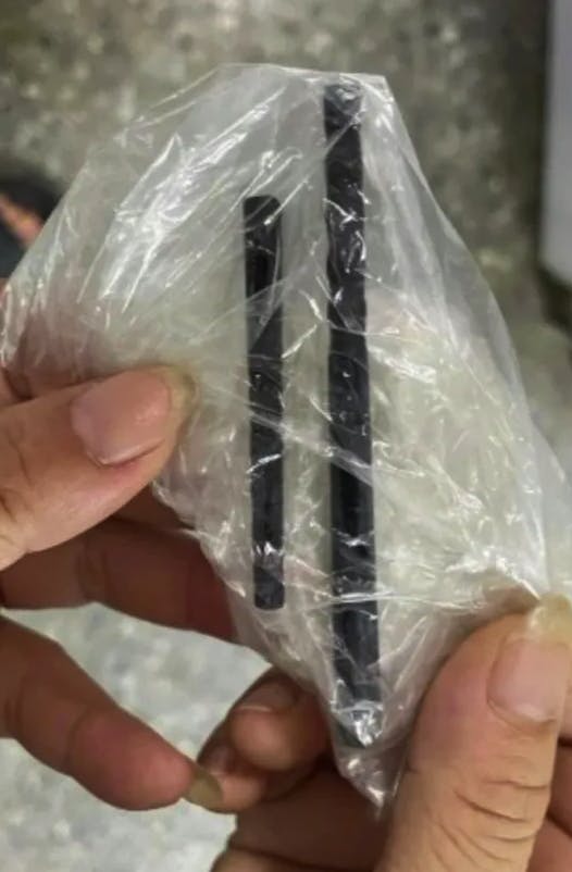 Det var dette sæt spisepinde, der uden en 35-årig mands vidende havde taget ophold i hans hjerne.