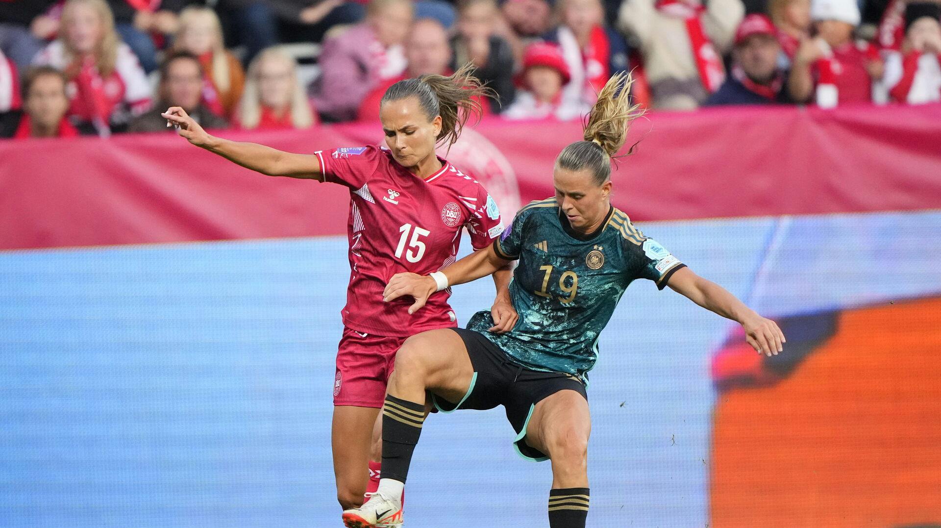 Danmark vandt det første opgør mod Tyskland 2-0 på hjemmebanen i Viborg i september.&nbsp;