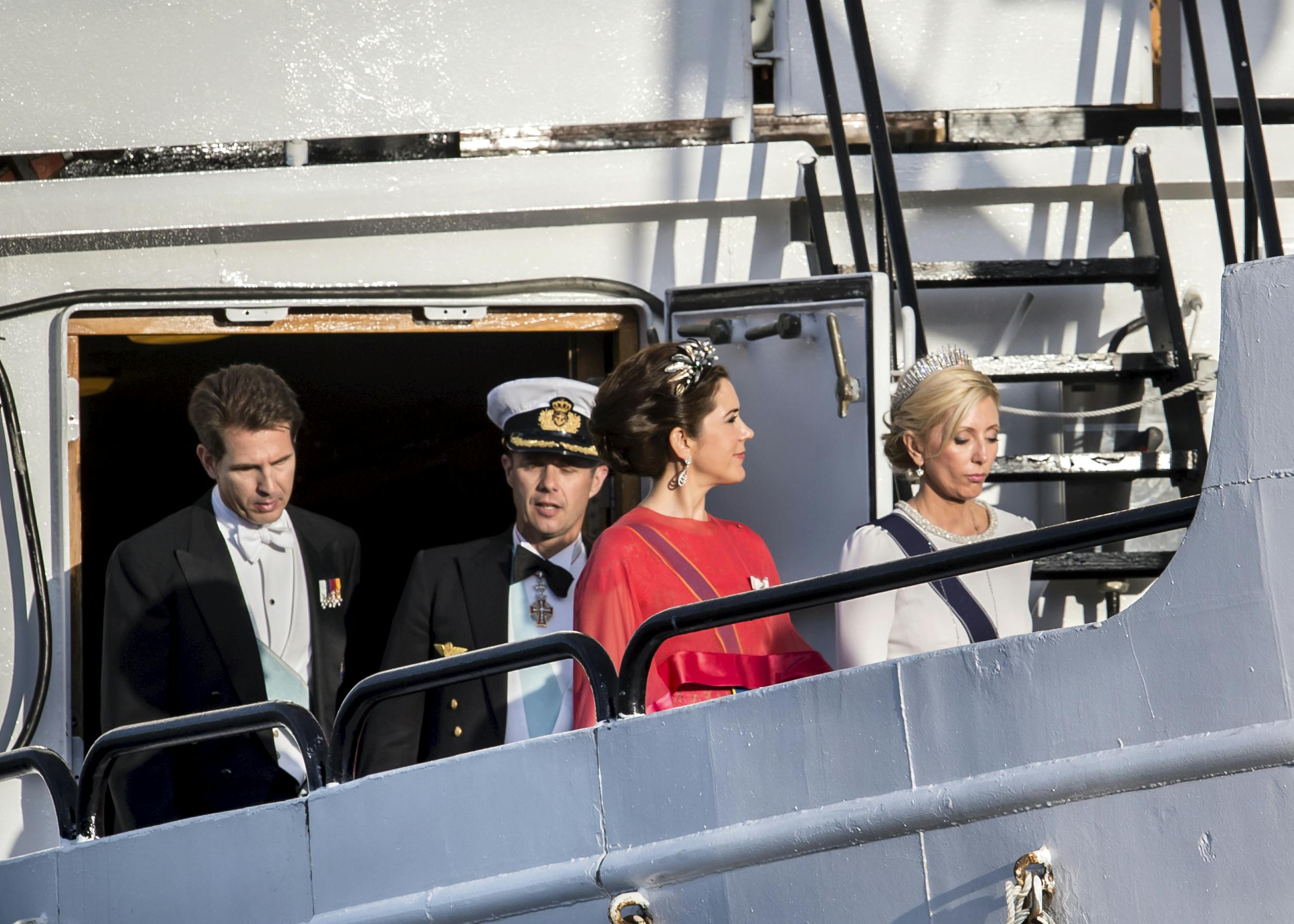 Her ses kronprins Pavlos med sin hustru Marie-Chantal og det danse kronprinspar tilbage i 2013. 