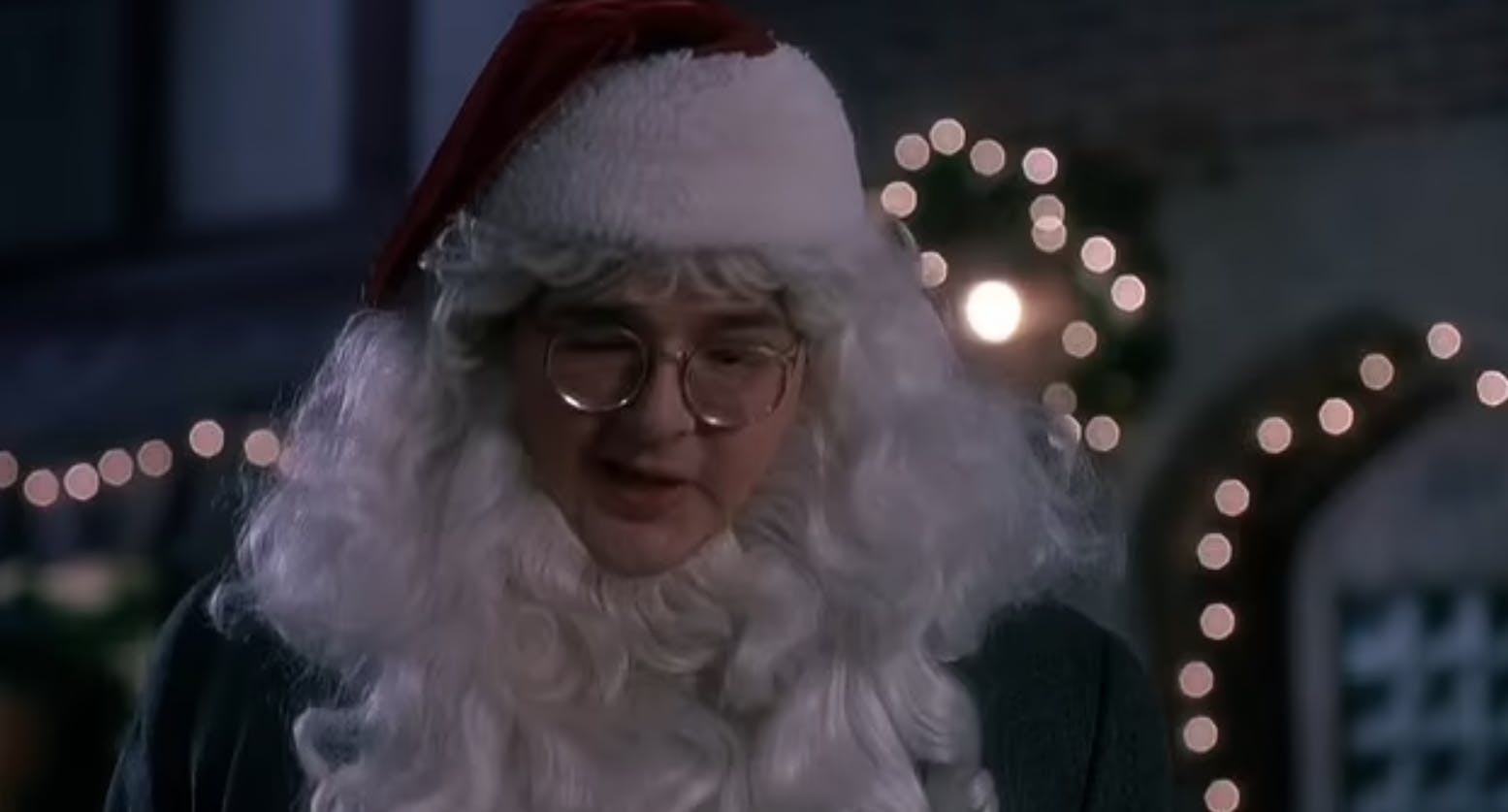 Skuespiller Kevin Hudson Campbell i rollen som julemand i "Alene Hjemme"-filmen fra 1990.