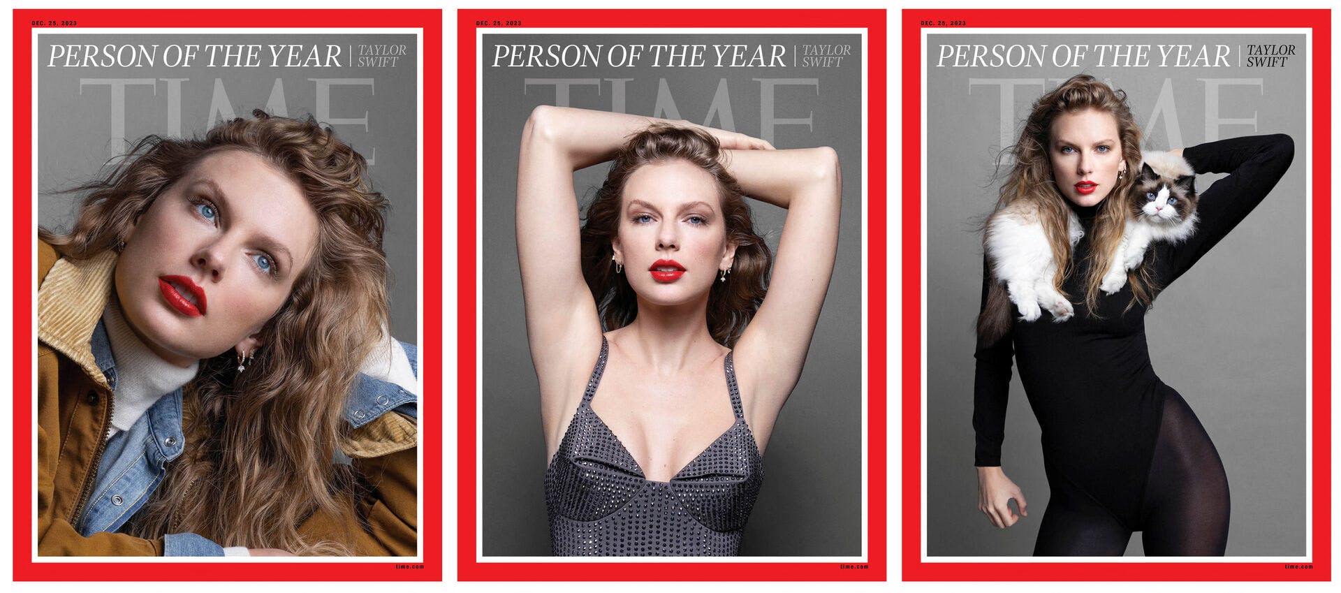 Singer/songwriter Taylor Swift appears on the cover of Time Magazine's 2023 "Person of the Year" edition, in an image released in New York City, U.S. December 6, 2023. Photographs by Inez and Vinoodh for TIME/Handout via REUTERS.NO RESALES.NO ARCHIVES. MANDATORY CREDIT. THIS IMAGE HAS BEEN SUPPLIED BY A THIRD PARTY. TPX IMAGES OF THE DAY