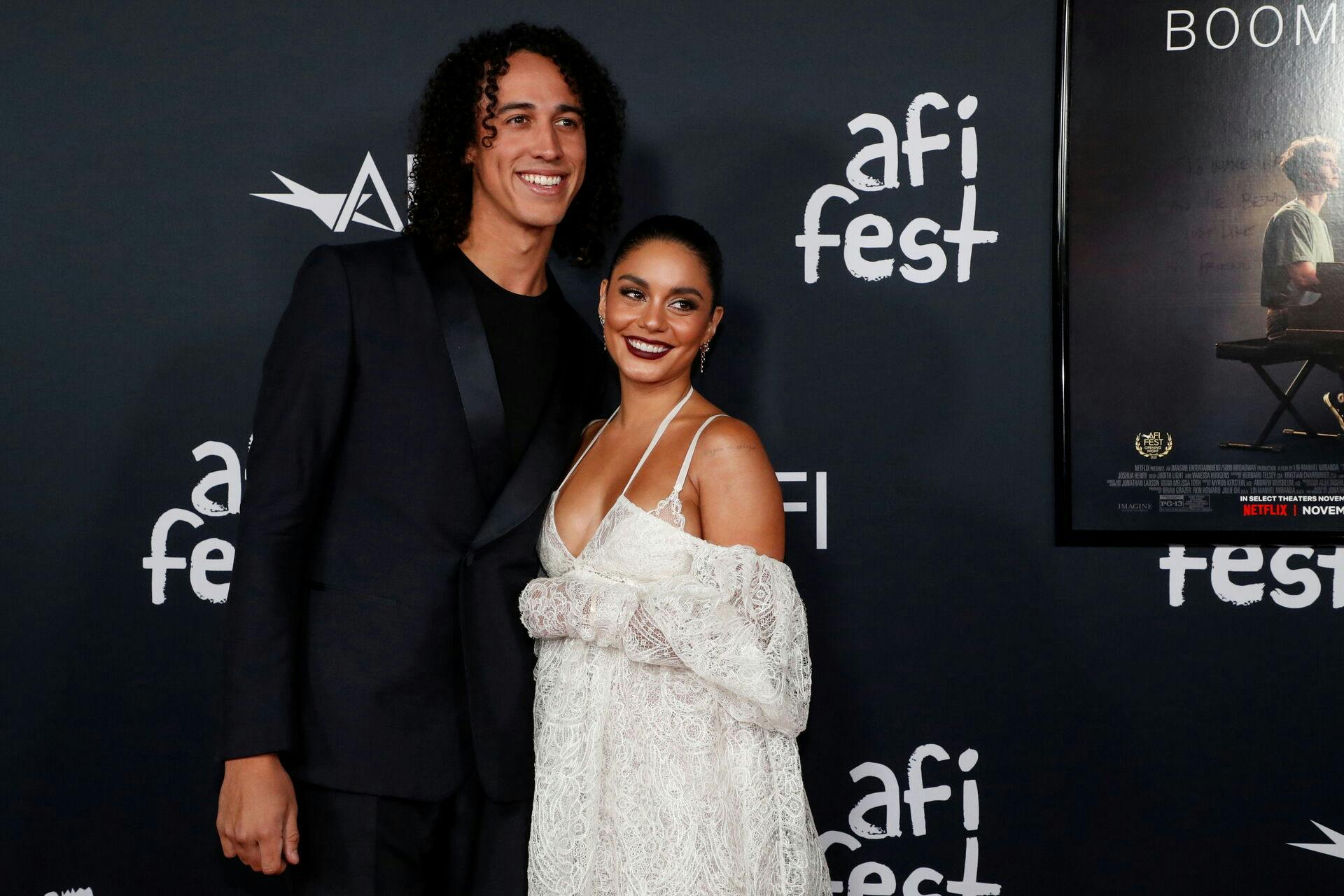 Vanessa Hudgen and Cole Tucker attend a premiere screening for "Tick, Tick... Boom" during the opening night of AFI Fest at TCL Chinese theatre in Los Angeles, California, U.S. November 10, 2021. REUTERS/Mario Anzuoni