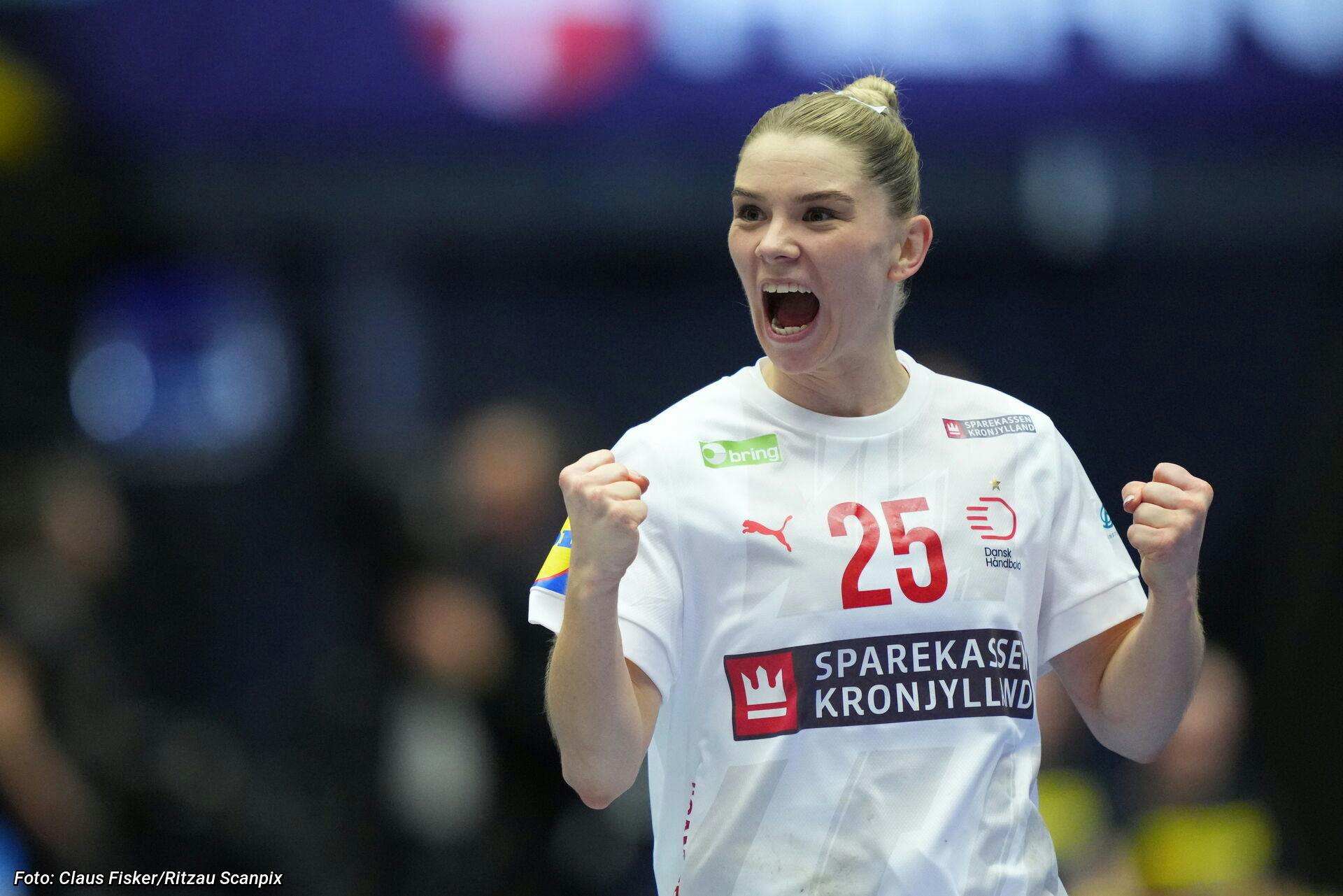 VM-kampen mellem Danmark og Tyskland i mellemrunde gruppe 3 under IHF verdensmesterskabet i kvindehåndbold i Jyske Bank Boxen i Herning, mandag den 11. december 2023.