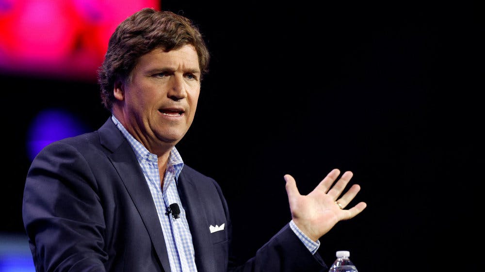 Tucker Carlson omfavnede i det populære program "Tucker Carlson Tonight" konservative mærkesager. (Arkivfoto).