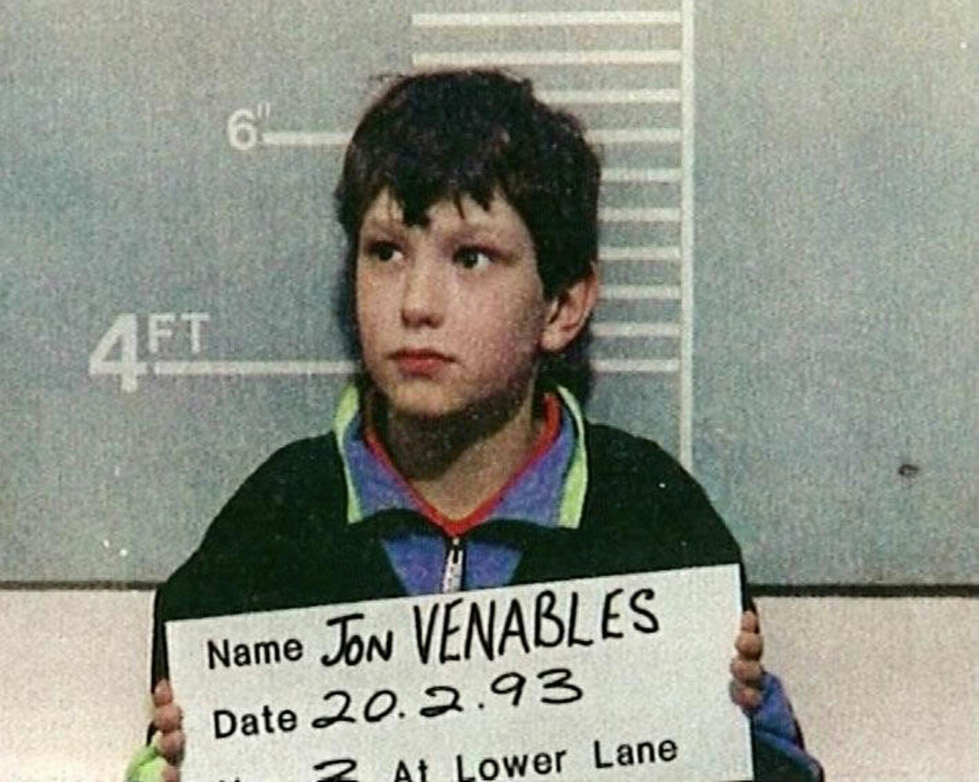Jon Venables fotograferet på politistationen efter sin anholdelse 20. februar 1993.