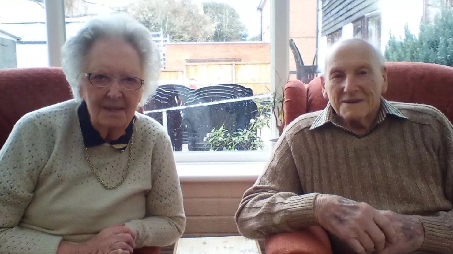 Dorothy Walter, 103, og Tim Walter, kunne forleden fejre 81-års bryllupsdag.