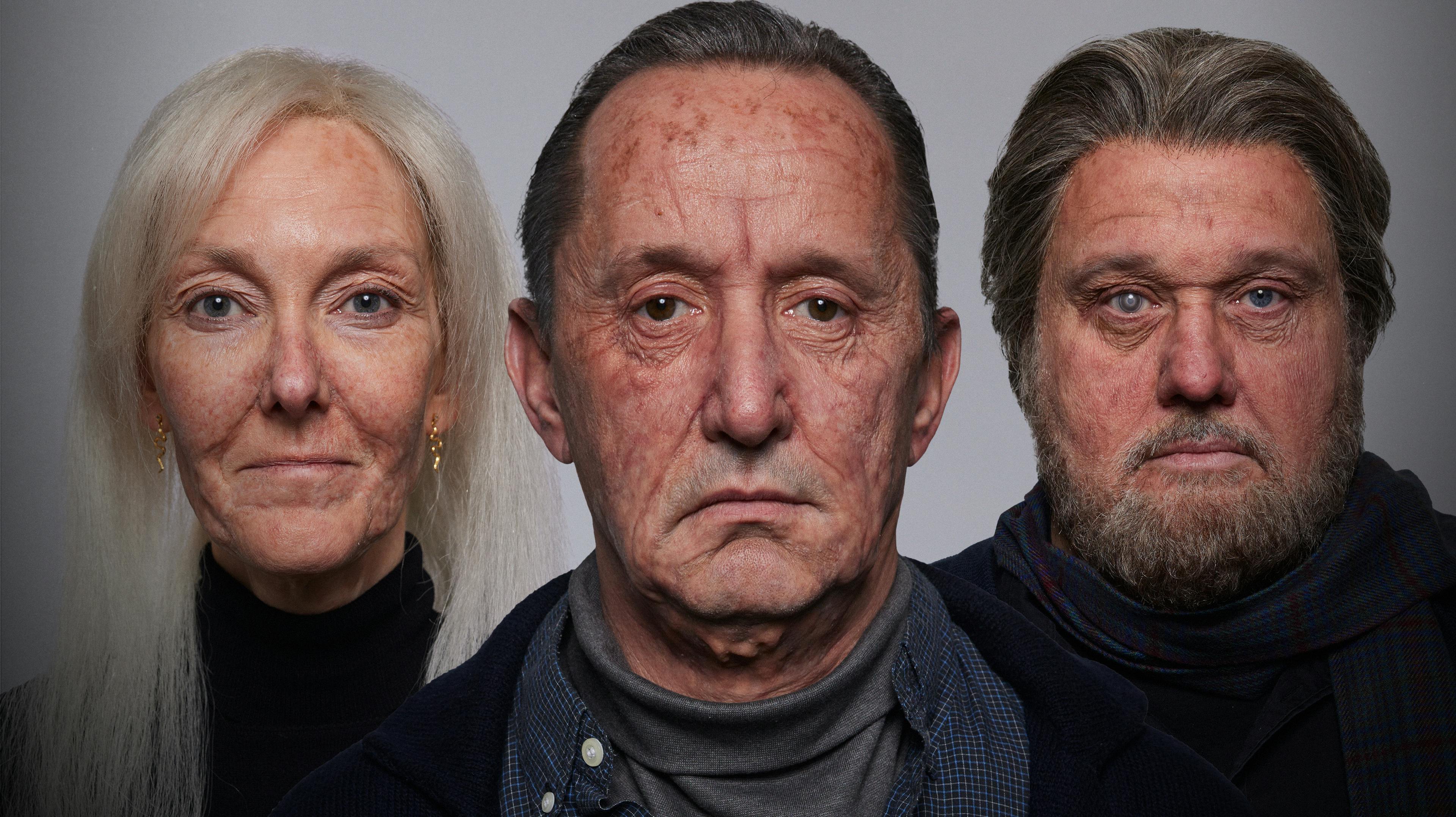 Skuespiller Ditte Hansen, tidligere cykelrytter Jesper Skibby og entertainer Amin Jensen i "Snyd din alder – yngre på 12 uger".