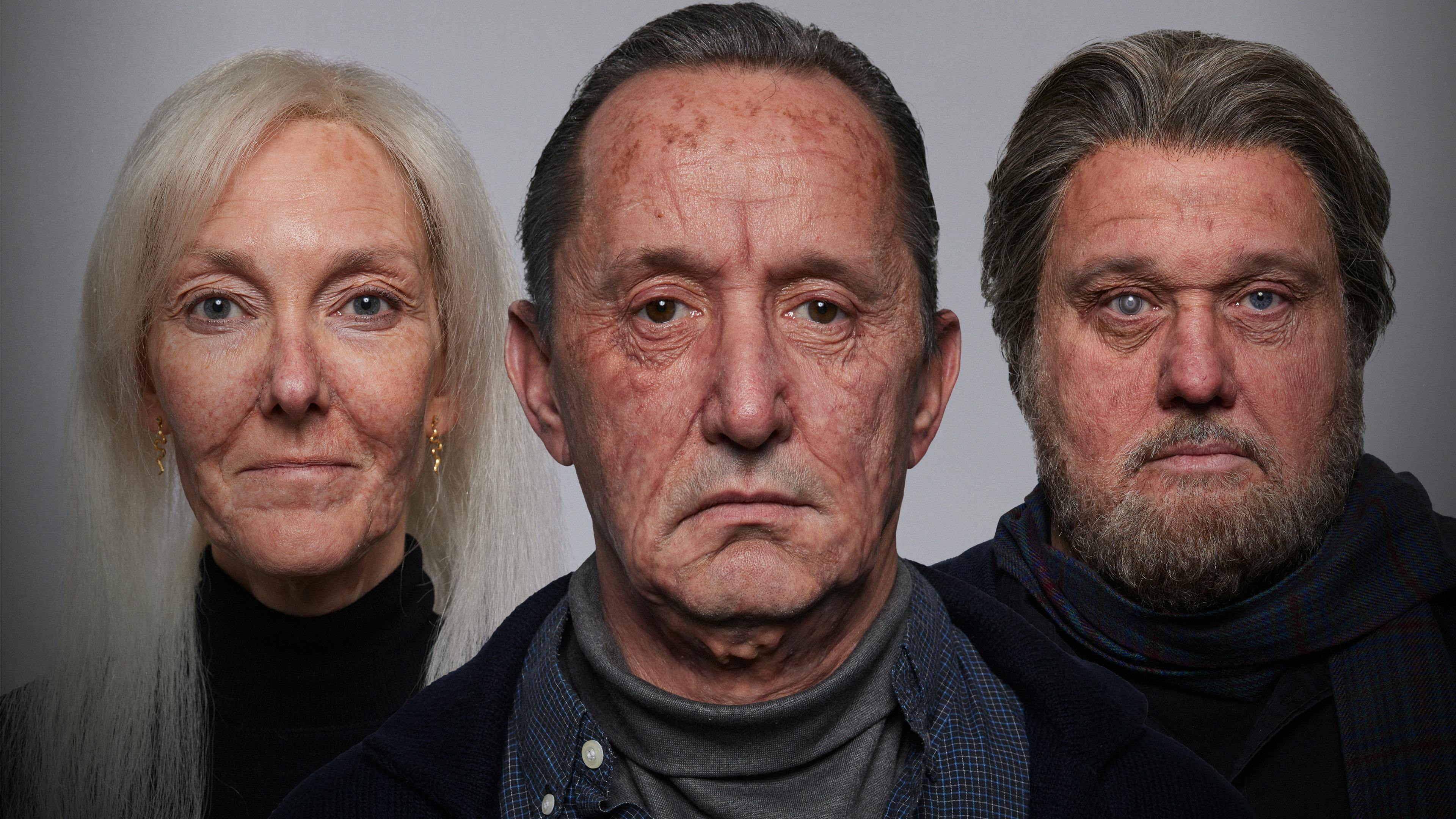 Skuespiller Ditte Hansen, tidligere cykelrytter Jesper Skibby og entertainer Amin Jensen i "Snyd din alder - yngre på 12 uger".