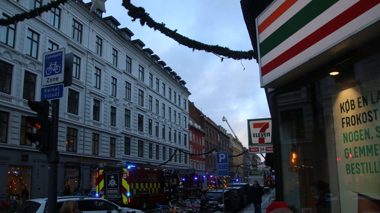 Hovedstadens Beredskab rykkede ud til adressen på Østerbro. 