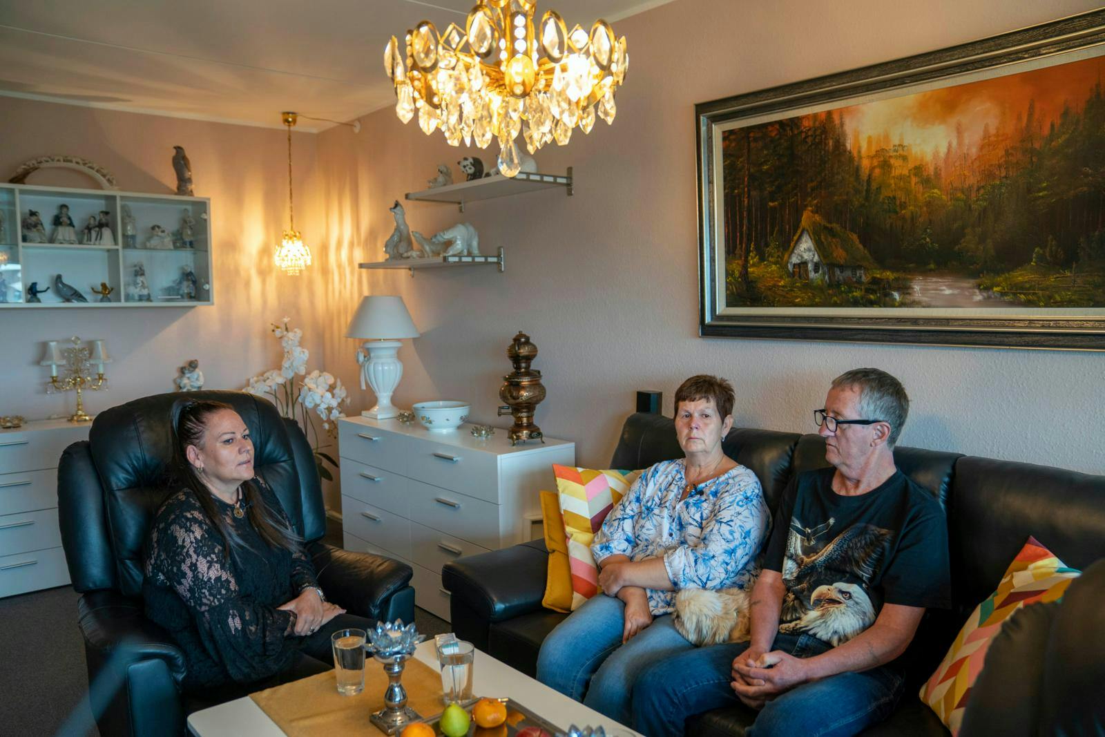 Lone og Jens Nielsen var meget berørte under seancen med Selma Ambirk.