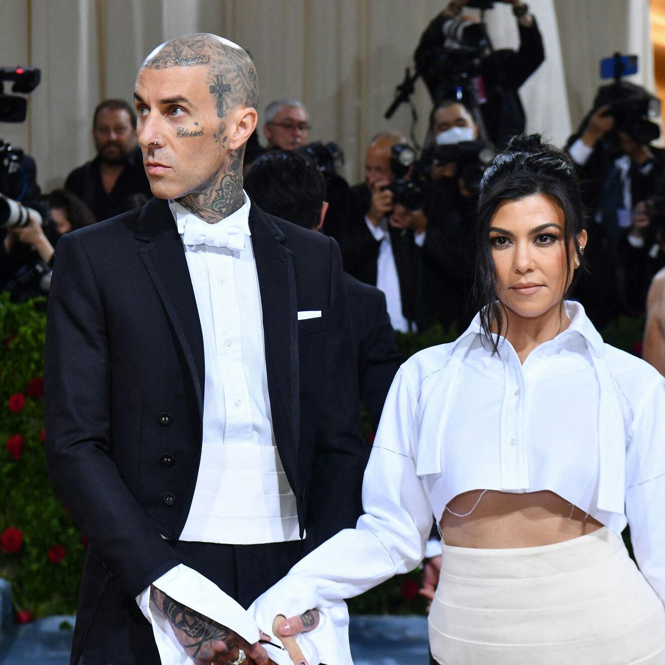 Kourtney Kardashian med manden Travis Barker.