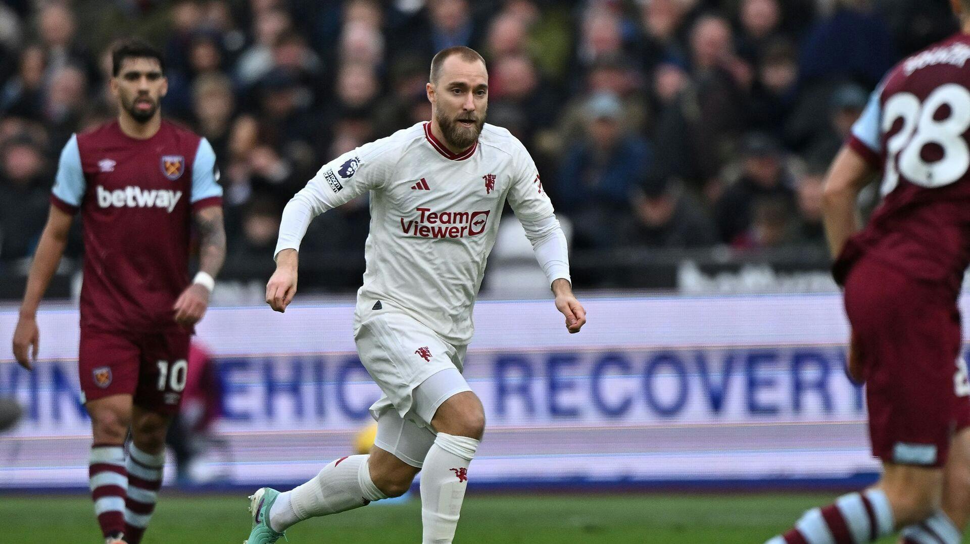 Eriksen og United tabte 0-2 til West Ham lørdag eftermiddag.