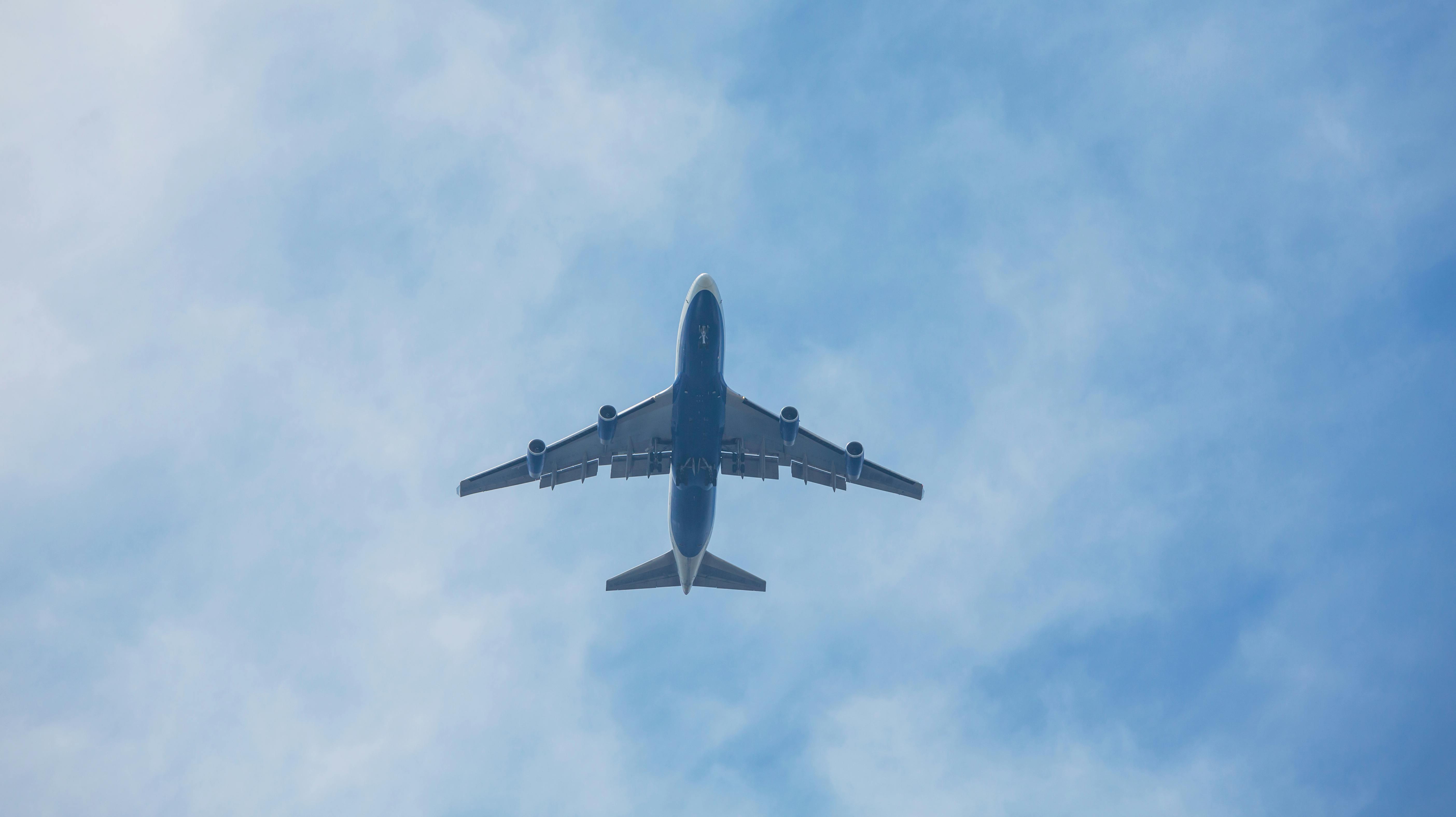 Empty Aircraft salon indoor, travel background