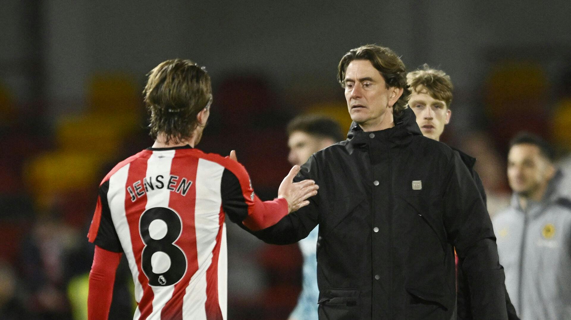 Thomas Frank kunne trods nederlaget glæde sig over at have den danske midtbanespiller Mathias Jensen tilbage på banen efter en længere skadesperiode. 