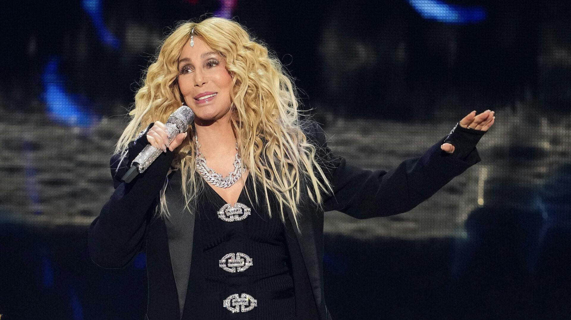 Cher performs during the iHeartRadio Jingle Ball, Friday, Dec. 8, 2023, at Madison Square Garden in New York. (Photo by Charles Sykes/Invision/AP)