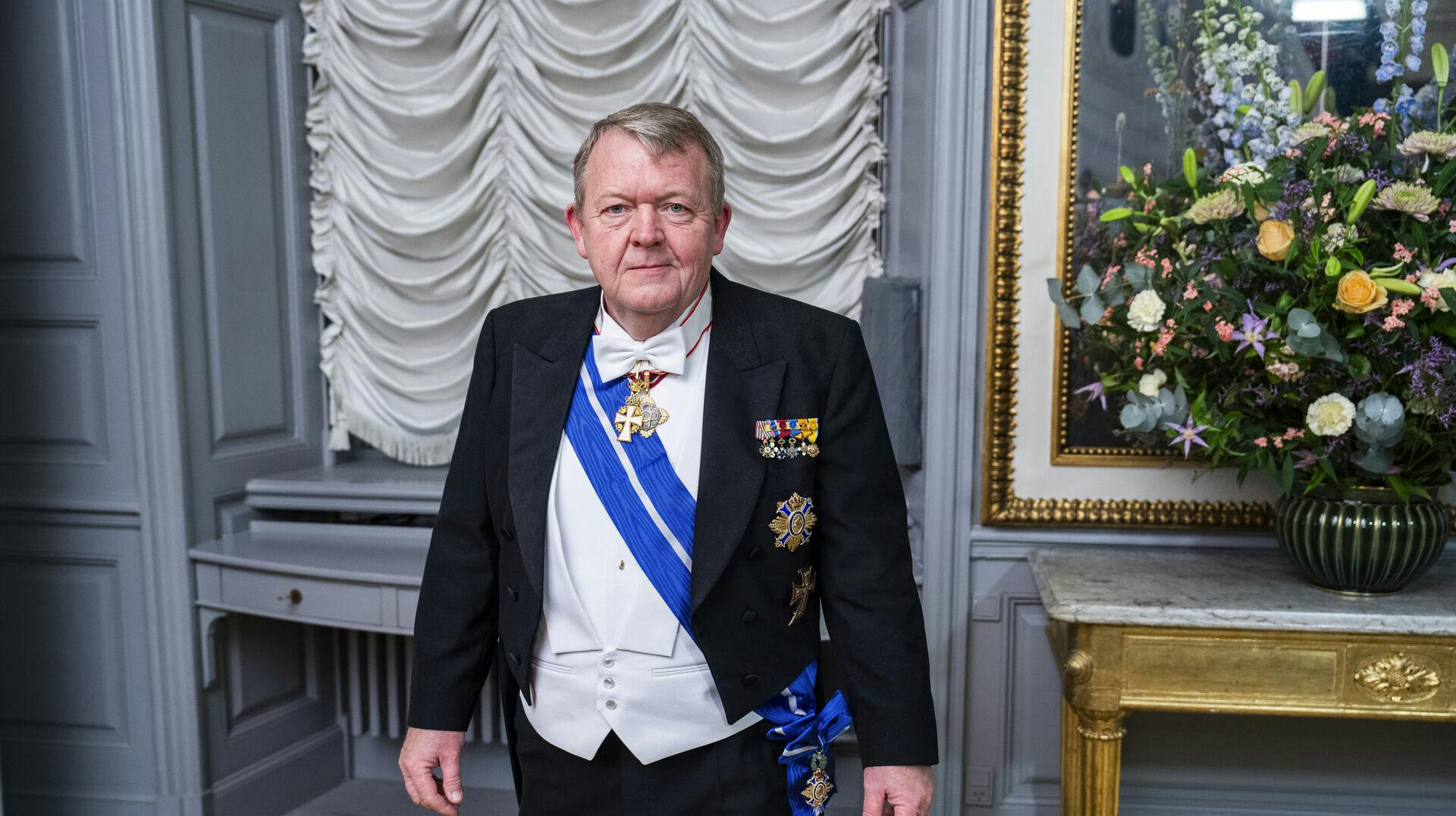 Lars Løkke Rasmussen var blandt gæsterne til årets nytårstaffel på Amalienborg mandag aften.