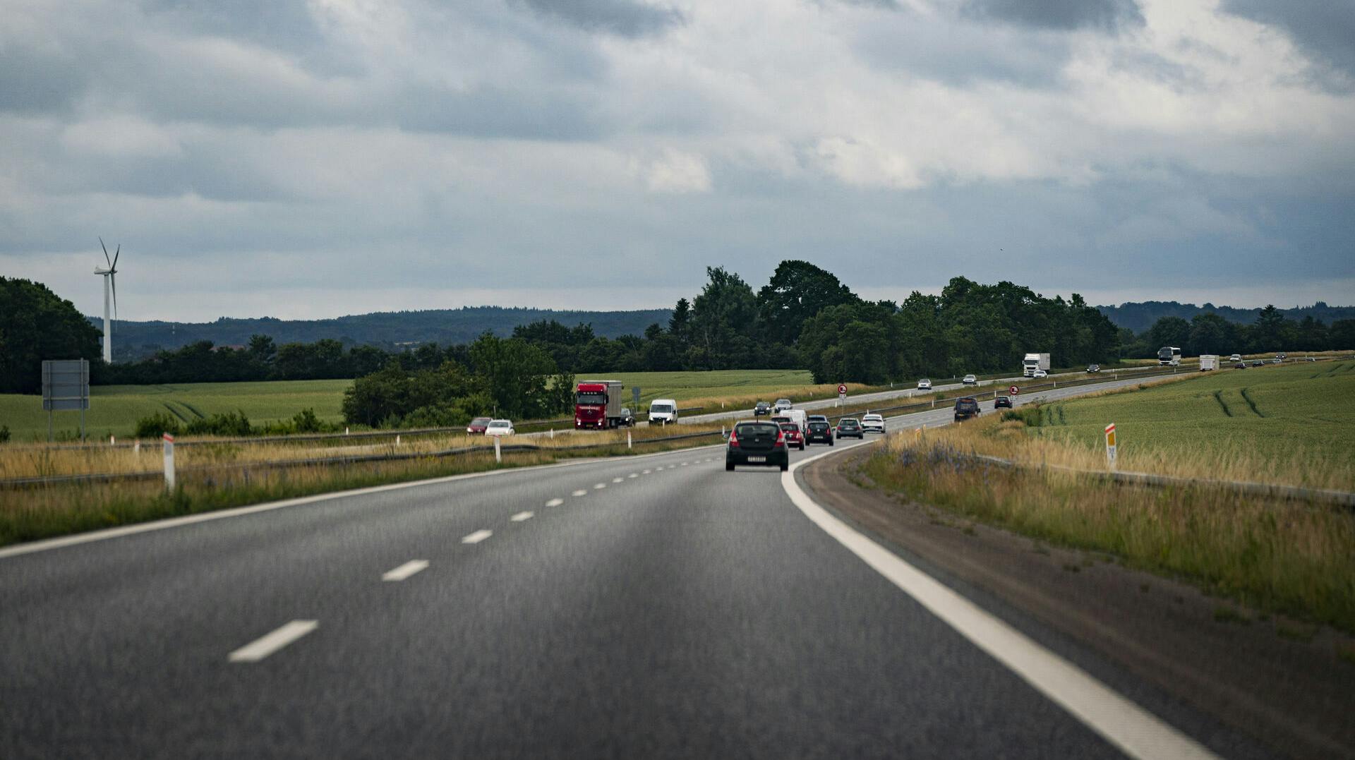 Trafik fotograferet på Sydmotorvejen E47, torsdag den 2. juli 2020.