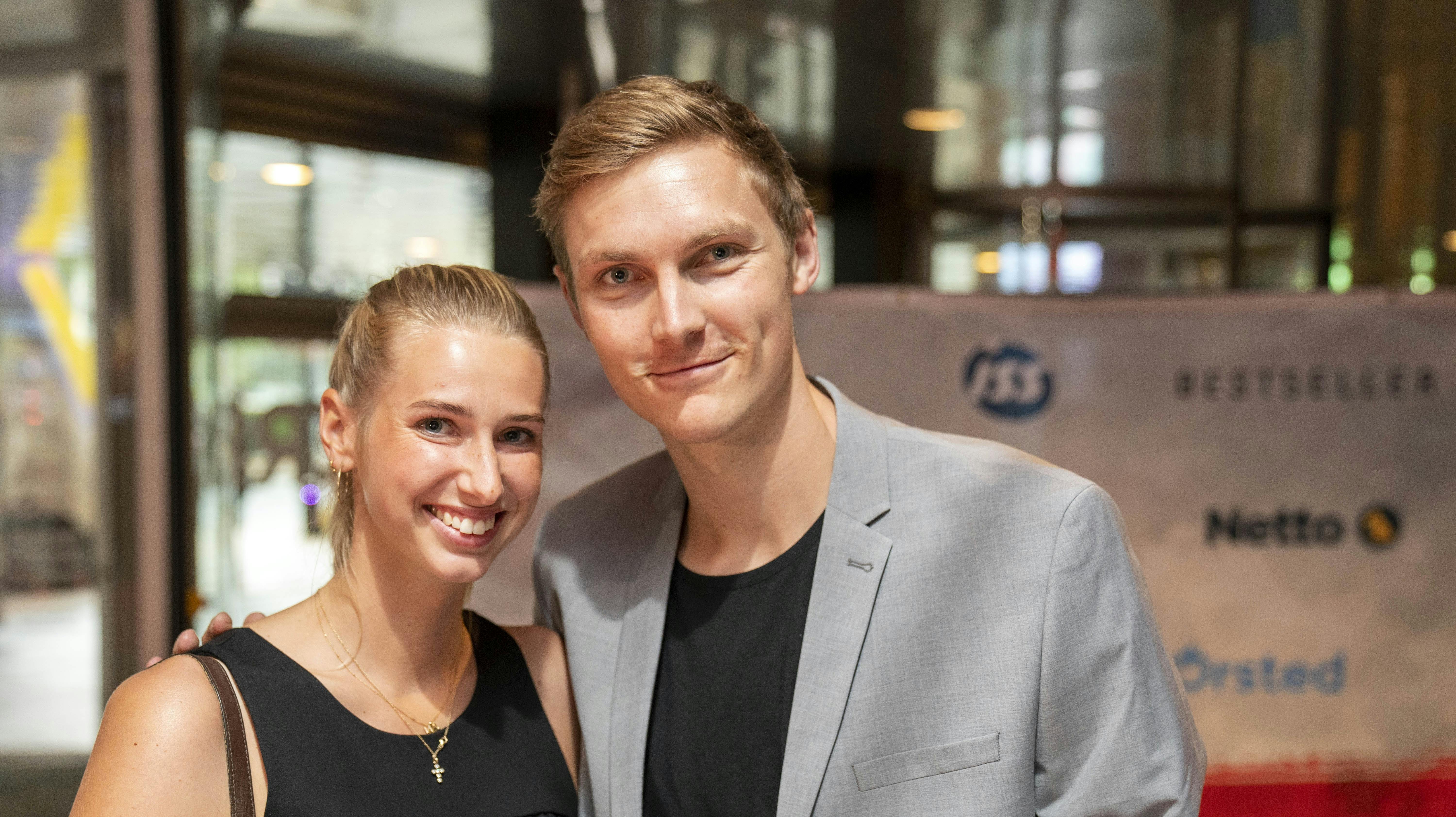 Viktor Axelsen med hustruen Natalia. 