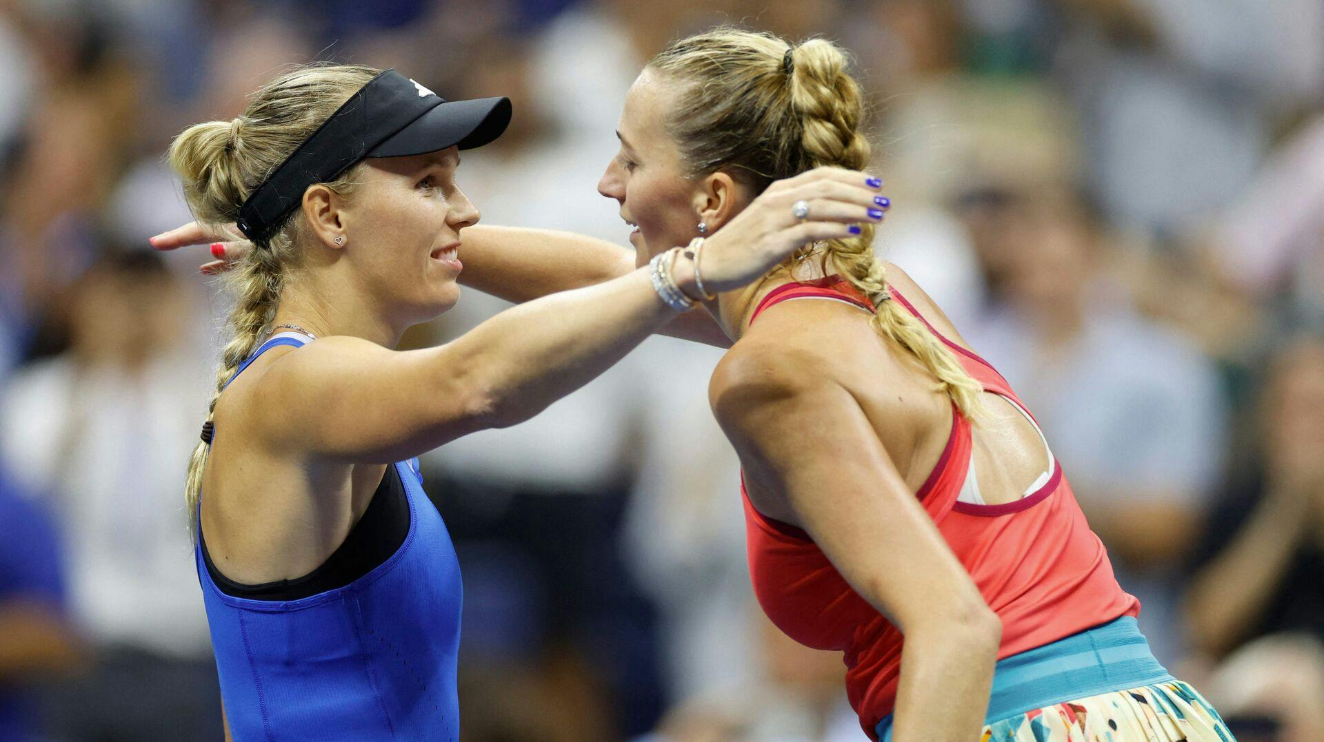 Caroline Wozniacki mødte Petra Kvitova i anden runde ved US Open. Her overraskede danskeren alle ved at slå tjekken. 