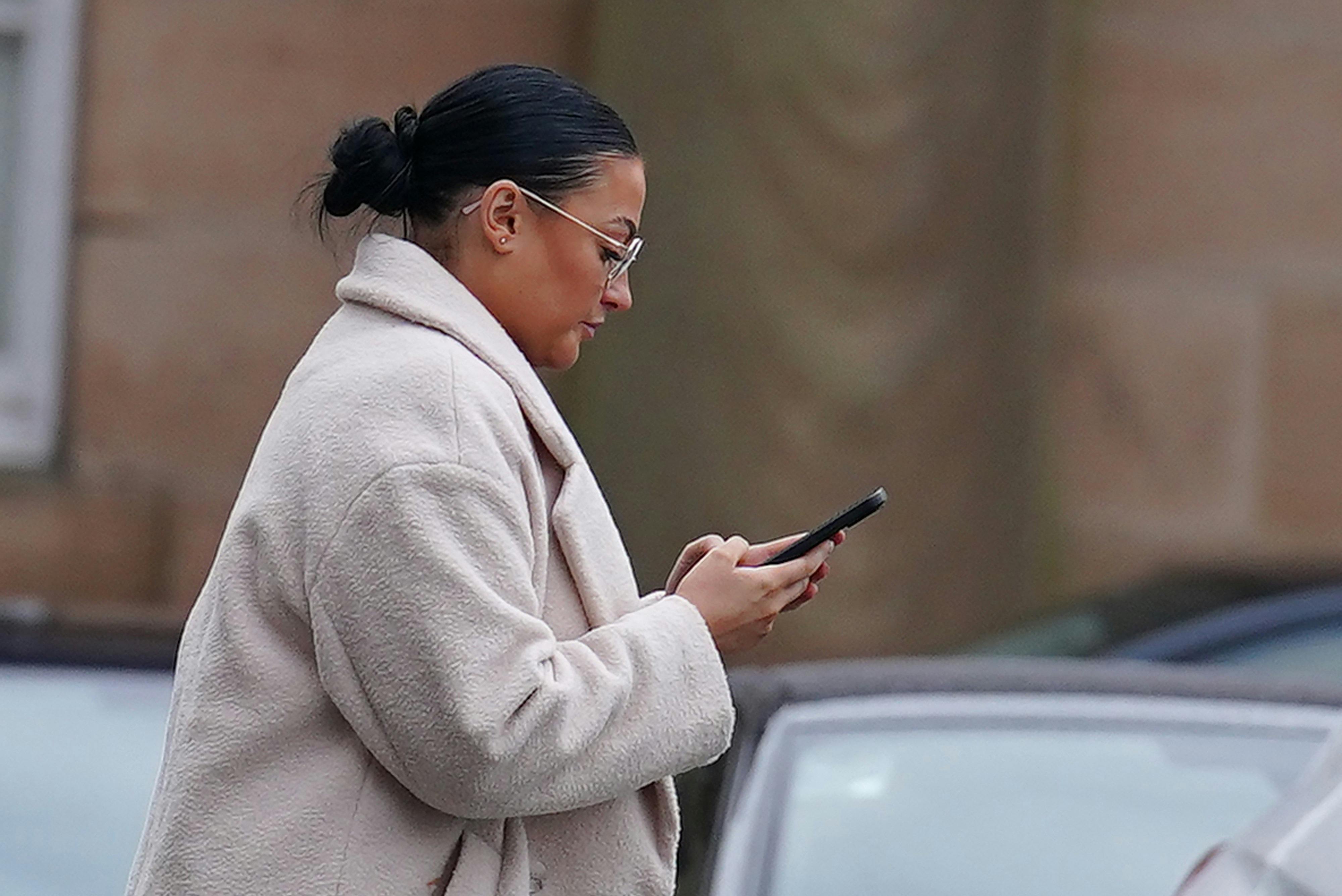 Tiffany Ferriday at Chester Crown Court for the trial of Alice Wood, 23, who is accused of murdering her boyfriend, Ryan Watson, 24, outside their home in Rode Heath, Cheshire, on May 6 last year, when she "lost her temper" in an argument after a party and ran him over. Picture date: Tuesday December 5, 2023.