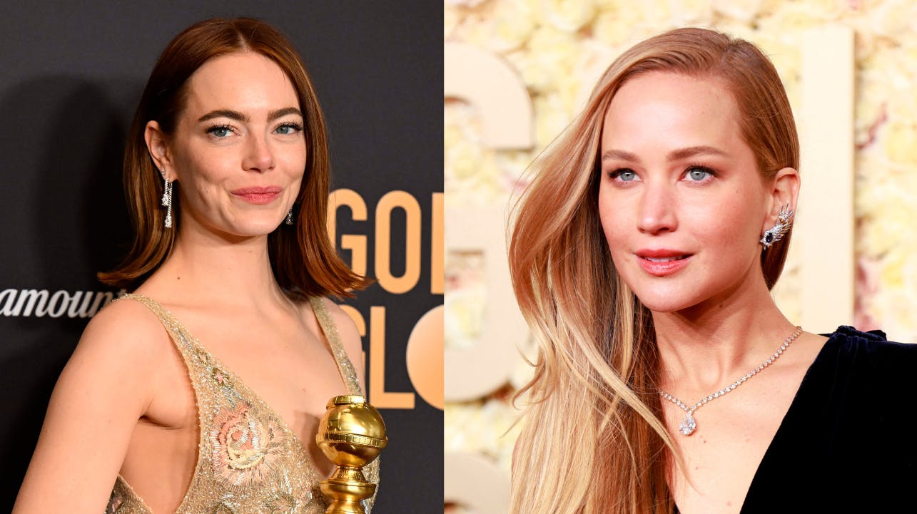 Gennem flere år har Emma Stone og Jennifer Lawrence været gode veninder - og så kan man jo sagtens lave sjov med en underliggende konkurrence 