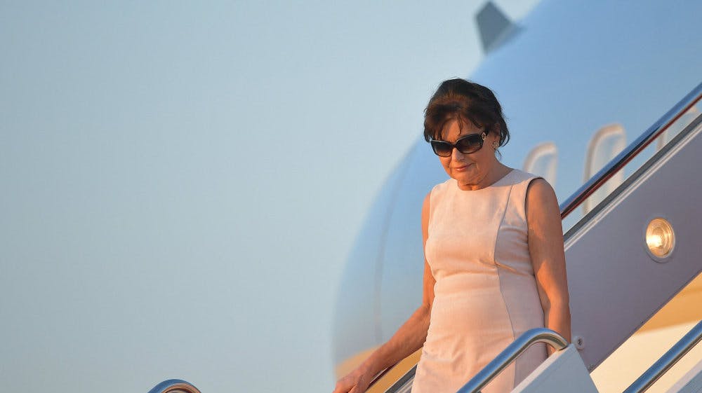 Melania Trumps mand, den tidligere amerikanske præsident Donald Trump, havde allerede ved et nytårsfest i sin residens Mar-a-Lago i delstaten Florida fortalt, at svigermoren Amalija Knavs var alvorligt syg. (Arkivfoto). 