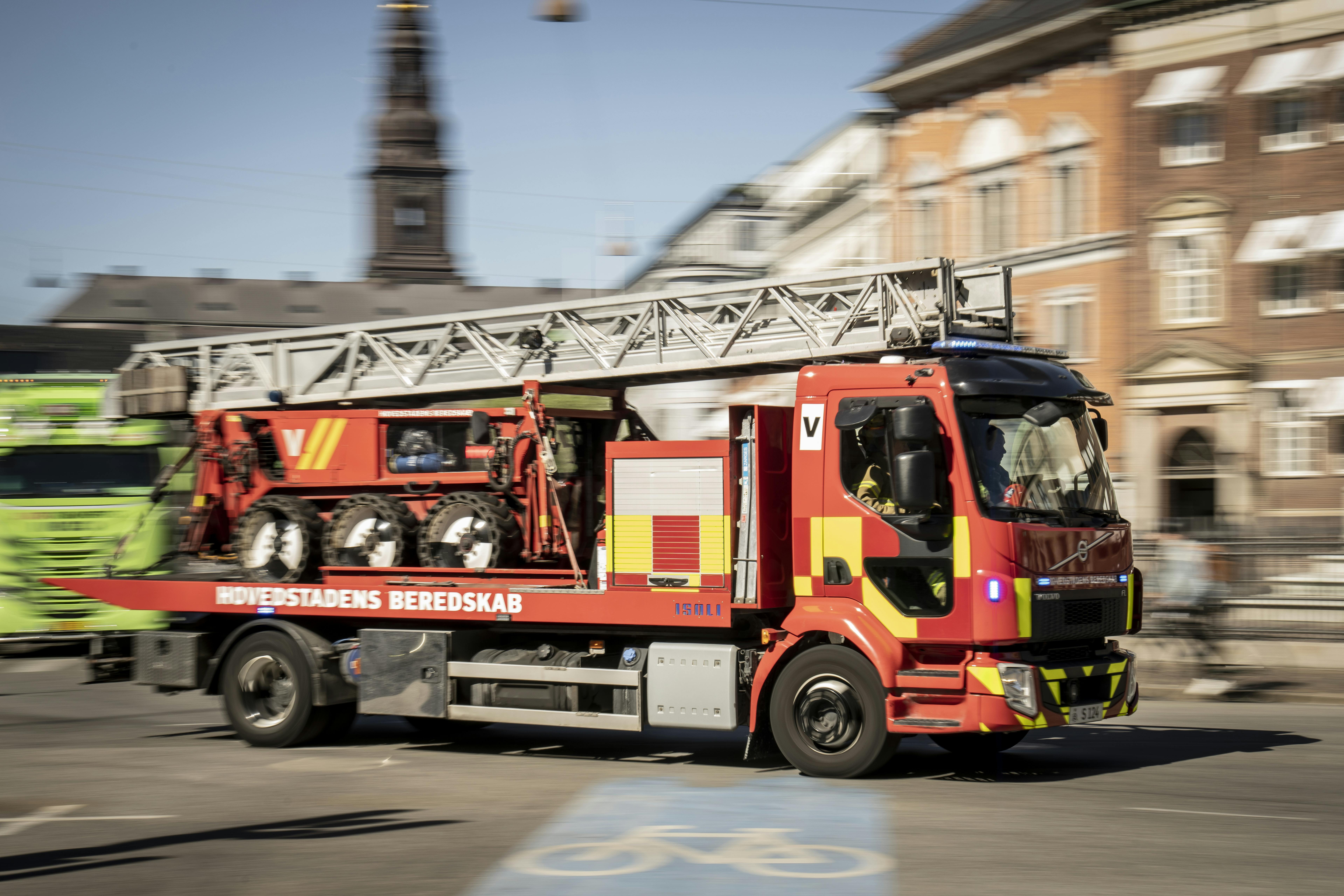 Brandbil i København, tirsdag den 30. maj 2023.. (Foto: Mads Claus Rasmussen/Ritzau Scanpix)