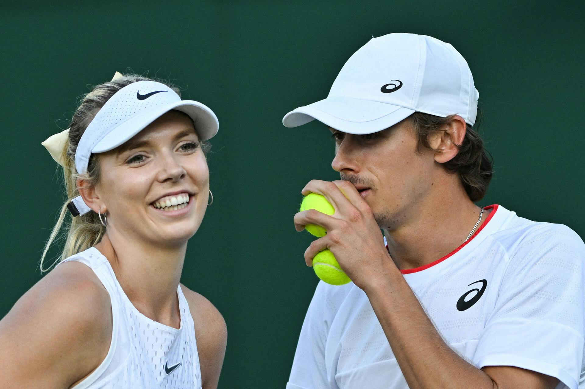 Opmærksomheden omkring Katie Boulter og Alex De Minaur eksploderede, da de tog parforholdet til nye højder - nemlig med på tennisbanen.&nbsp;