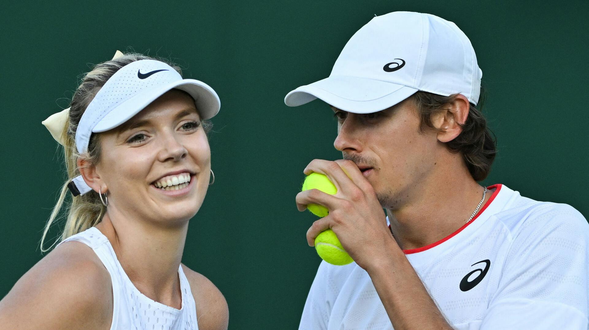 Opmærksomheden omkring Katie Boulter og Alex De Minaur eksploderede, da de tog parforholdet til nye højder - nemlig med på tennisbanen. 