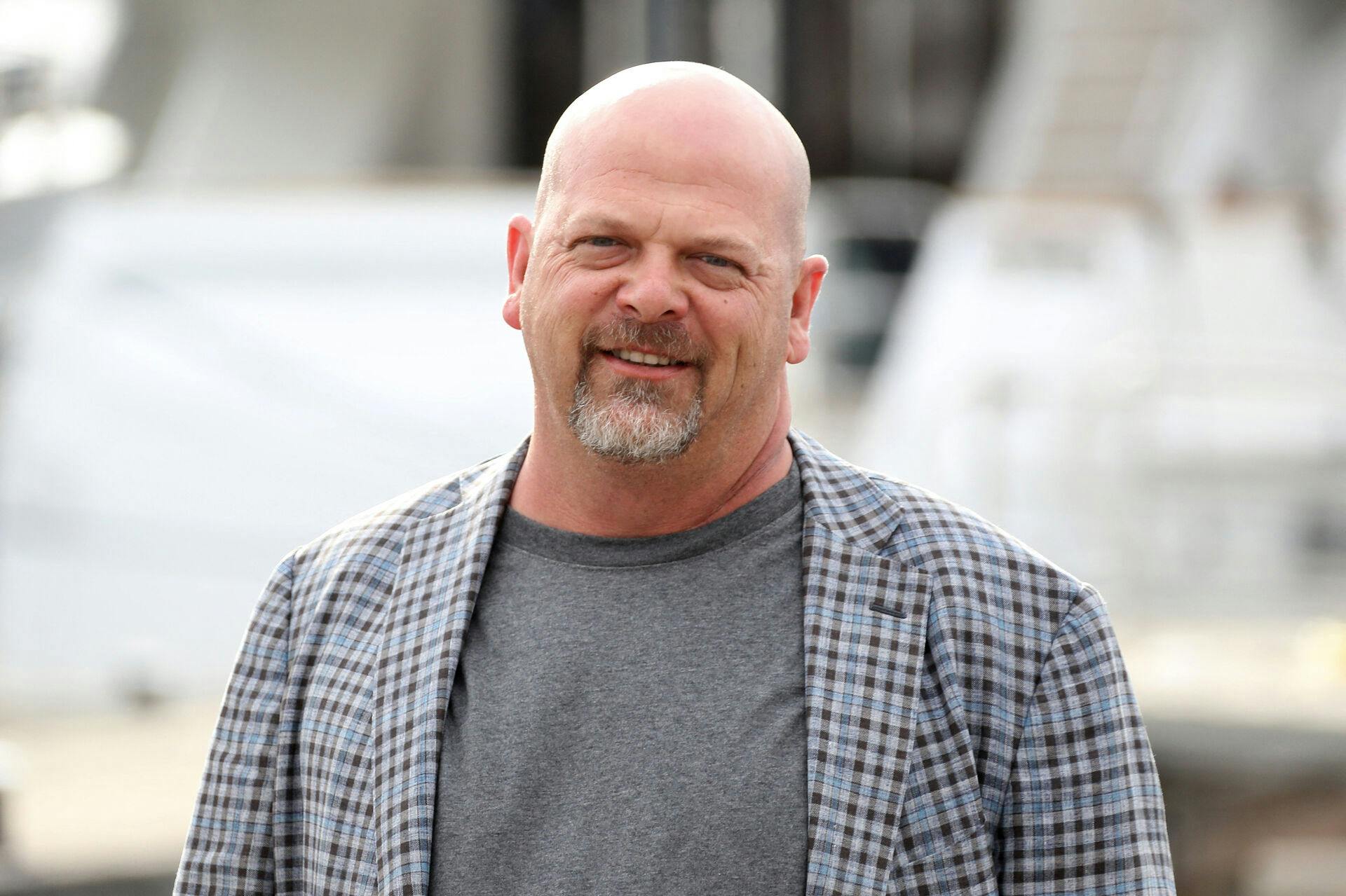 US businessman and reality television personality Rick Harrison poses during a photocall for the TV serie "Pawn Stars" as part of the MIPCOM (The world's entertainment content market), on October 17, 2016 in Cannes, southeastern France. VALERY HACHE / AFP