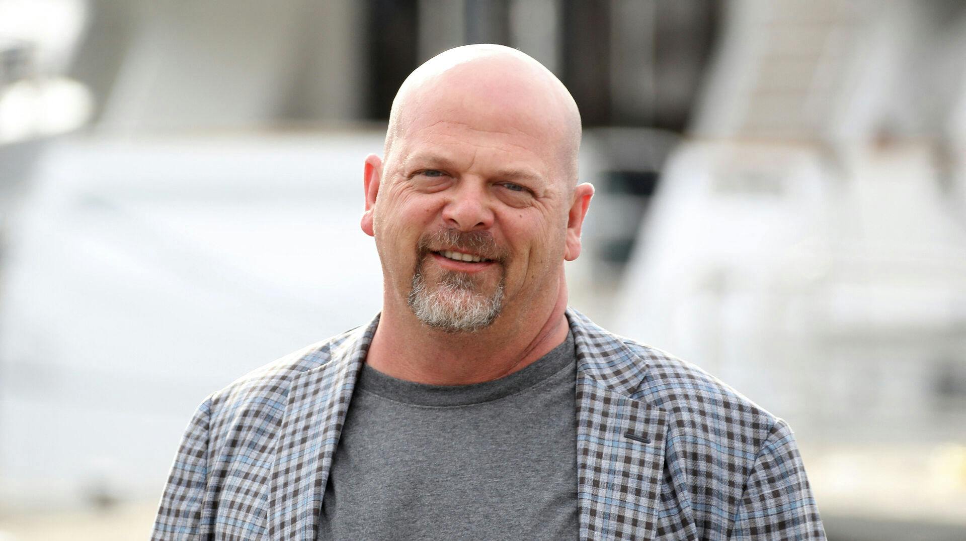 US businessman and reality television personality Rick Harrison poses during a photocall for the TV serie "Pawn Stars" as part of the MIPCOM (The world's entertainment content market), on October 17, 2016 in Cannes, southeastern France. VALERY HACHE / AFP