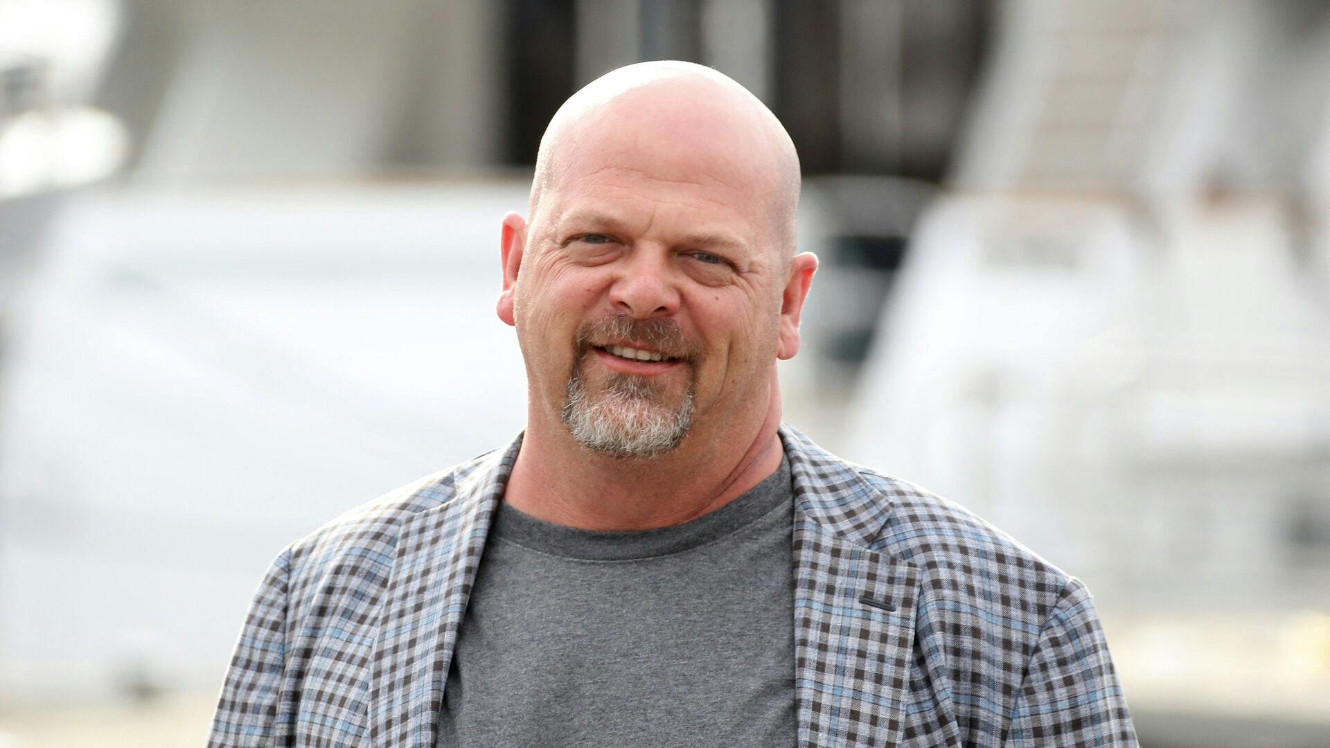 US businessman and reality television personality Rick Harrison poses during a photocall for the TV serie "Pawn Stars" as part of the MIPCOM (The world's entertainment content market), on October 17, 2016 in Cannes, southeastern France. VALERY HACHE / AFP