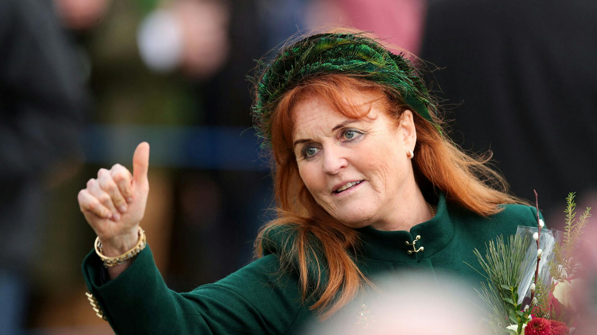 Sarah Ferguson på vej i kirke 1. juledag 2023. Få uger efter er det kommet frem, at hertuginden igen har fået konstateret kræft.