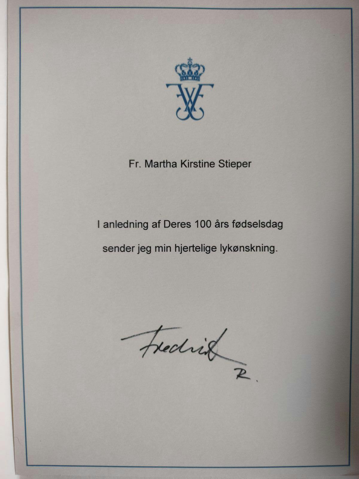 Underskrevet "Frederik Rex". Det er ikke hver dag, at sådan et brev tikker ind.