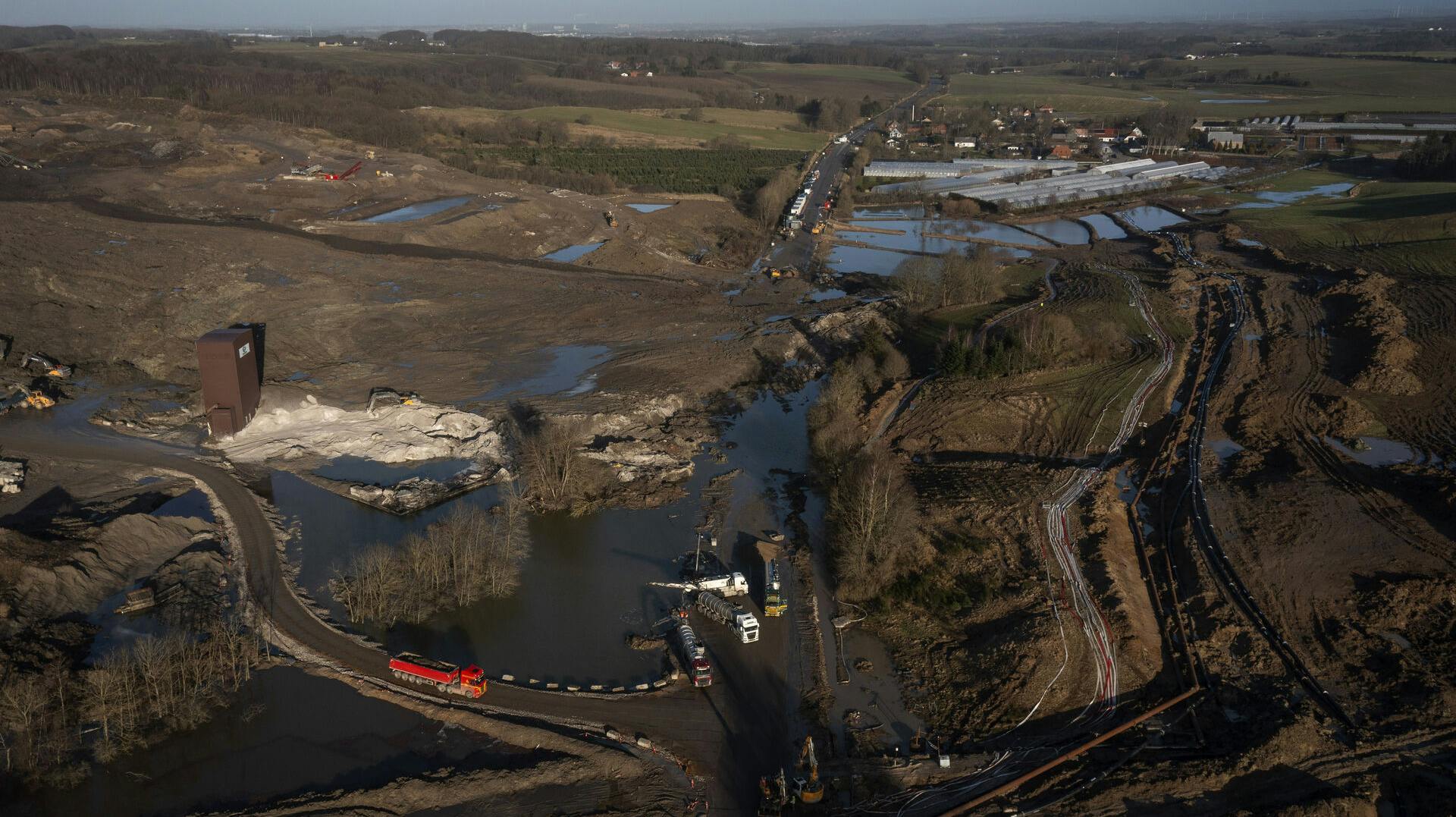 Dronereportage fra Nordic Waste i Ølst nær Randers, torsdag den 25. januar 2024.. (Foto: Bo Amstrup/Ritzau Scanpix)