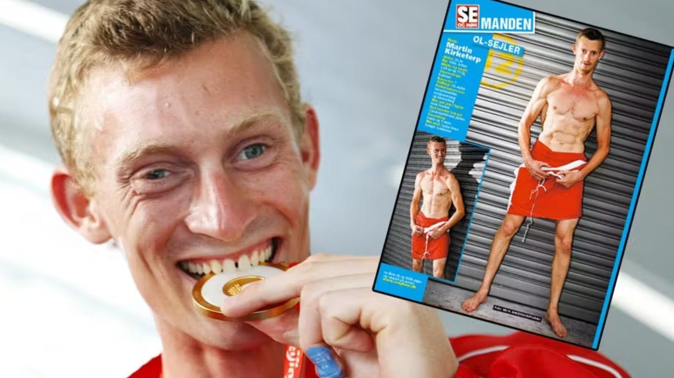 Sådan så det ud, da OL-sejleren smed tøjet i 2008.