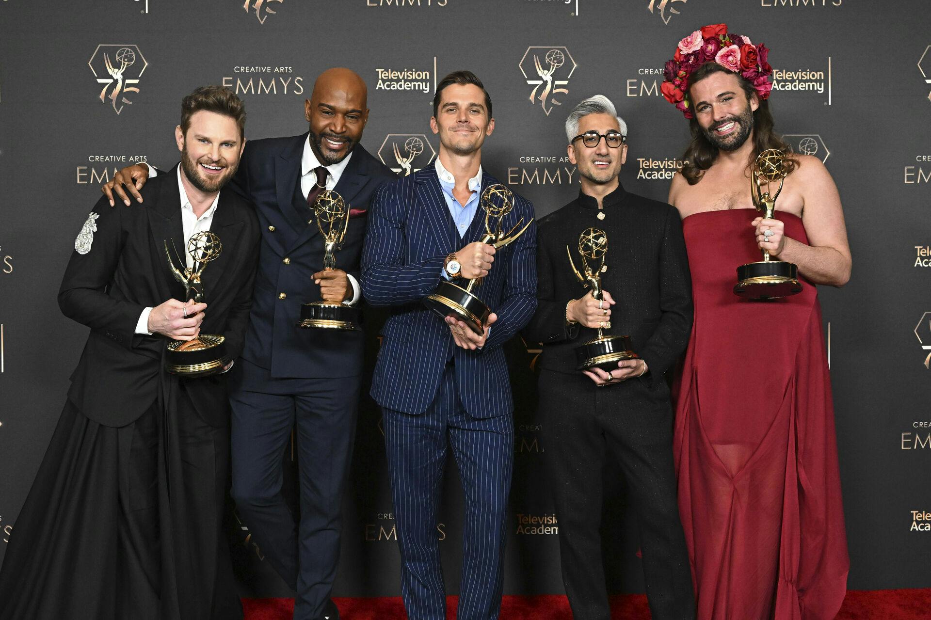 Hele "Queer Eye"-holdet til årets Emmy-uddeling tidligere på måneden.