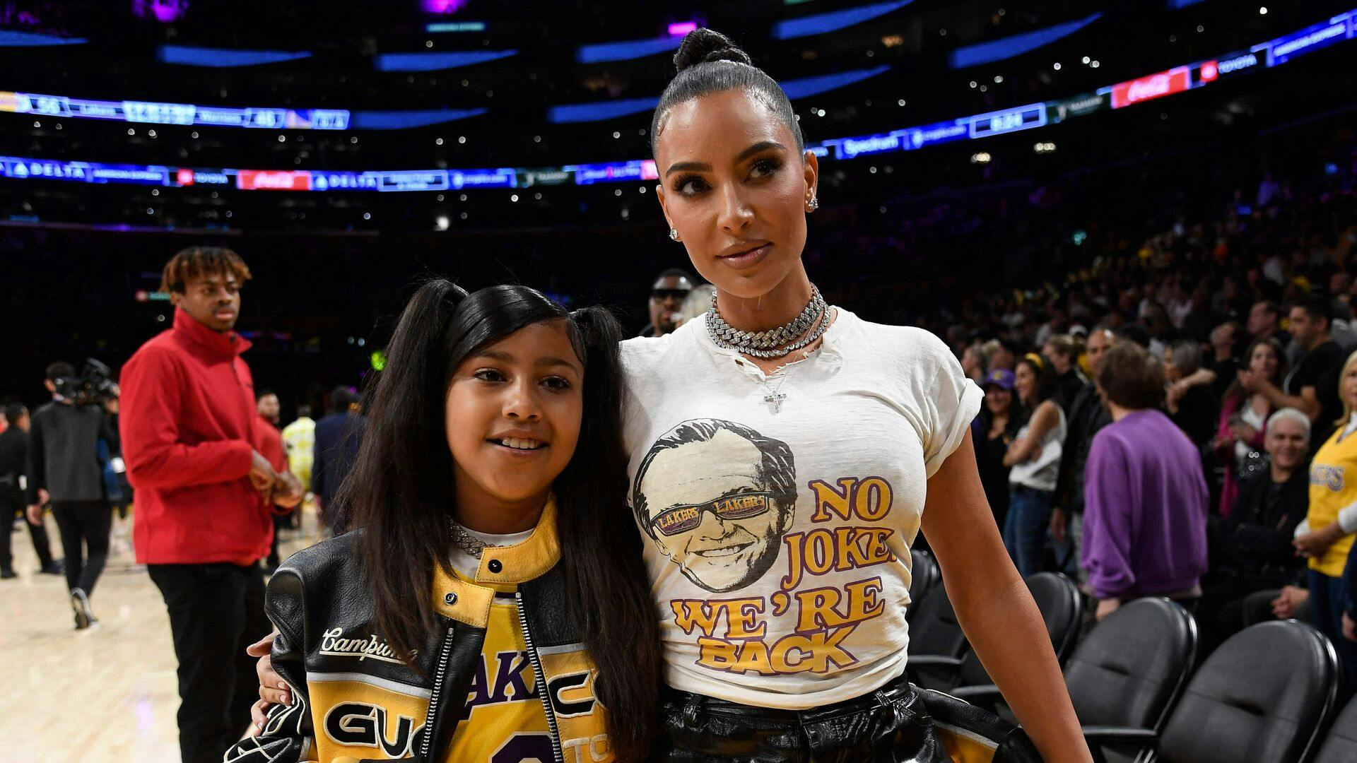 Kim Kardashian med sin ældste datter, North West.