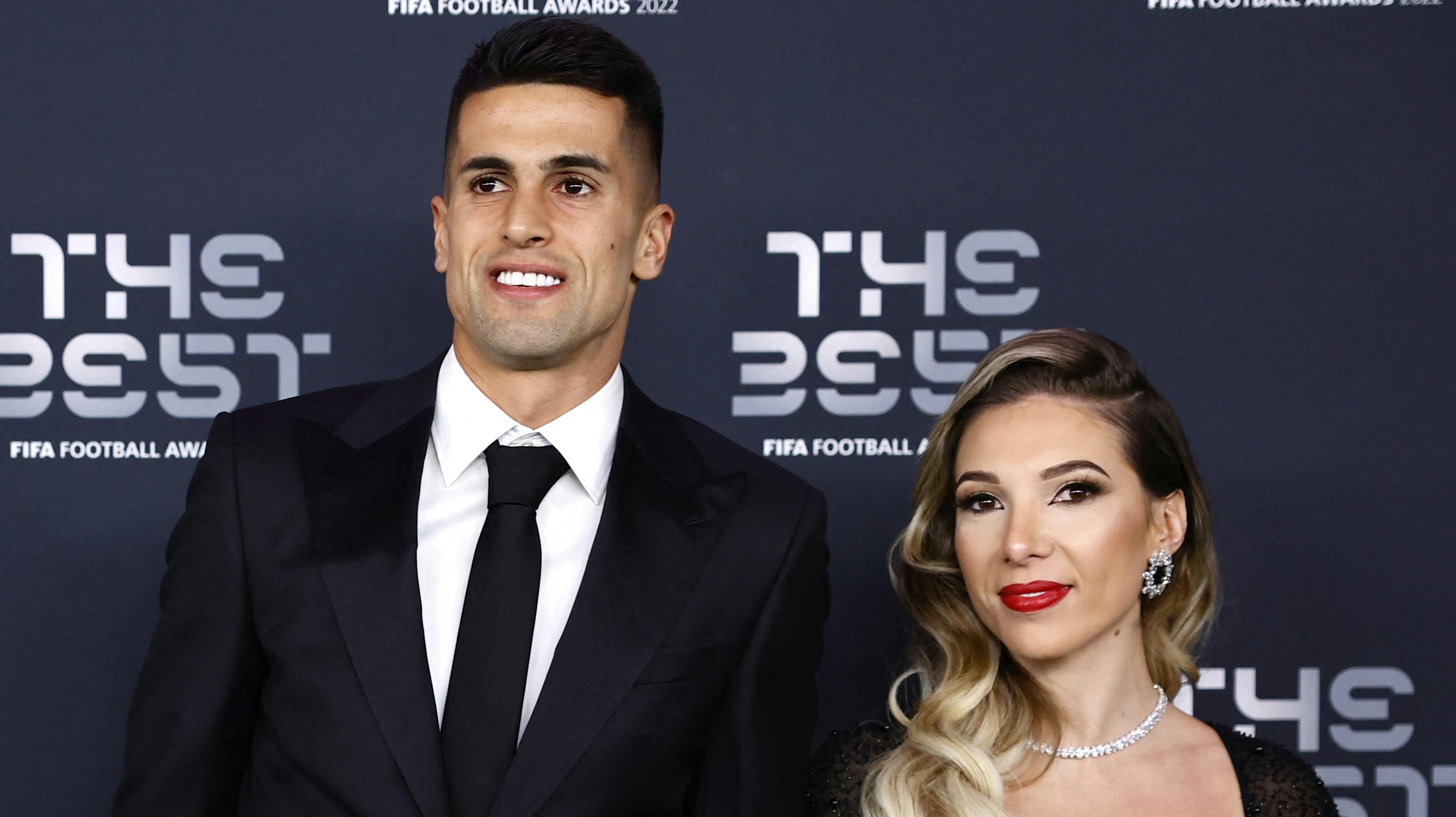 Soccer Football - The Best FIFA Football Awards - Salle Pleyel, Paris, France - February 27, 2023 Bayern Munich's Joao Cancelo and Daniela Machado before the Best FIFA Football Awards REUTERS/Sarah Meyssonnier