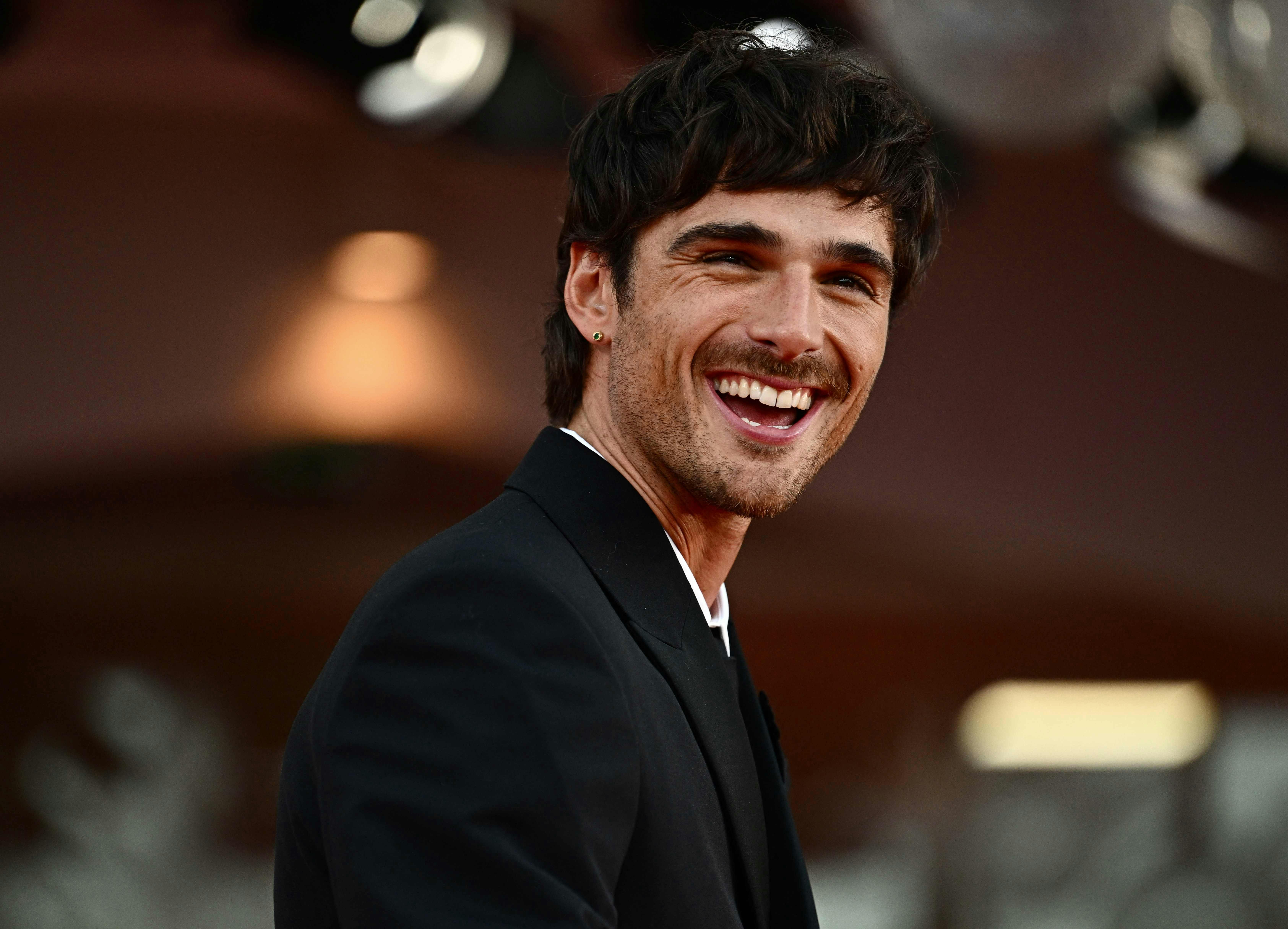 Australian actor Jacob Elordi poses during the red carpet of the movie "Priscilla" presented in competition at the 80th Venice Film Festival on September 4, 2023 at Venice Lido. (Photo by GABRIEL BOUYS / AFP)